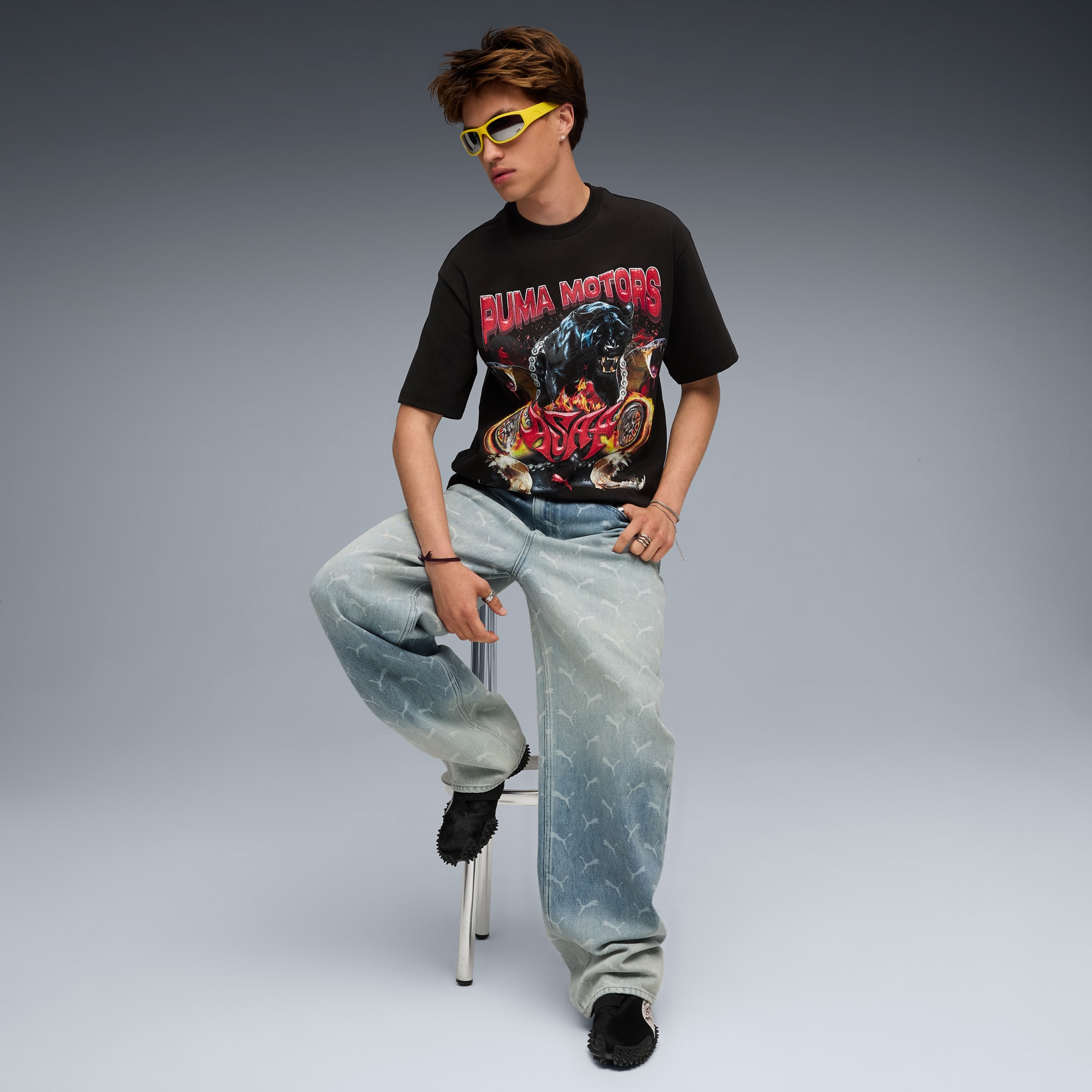 A$AP ROCKY x PUMA MOTO 長袖Tシャツ M A$AP ROCKY x PUMA Tire Glove Long Sleeve Tee Unisex | PUMA