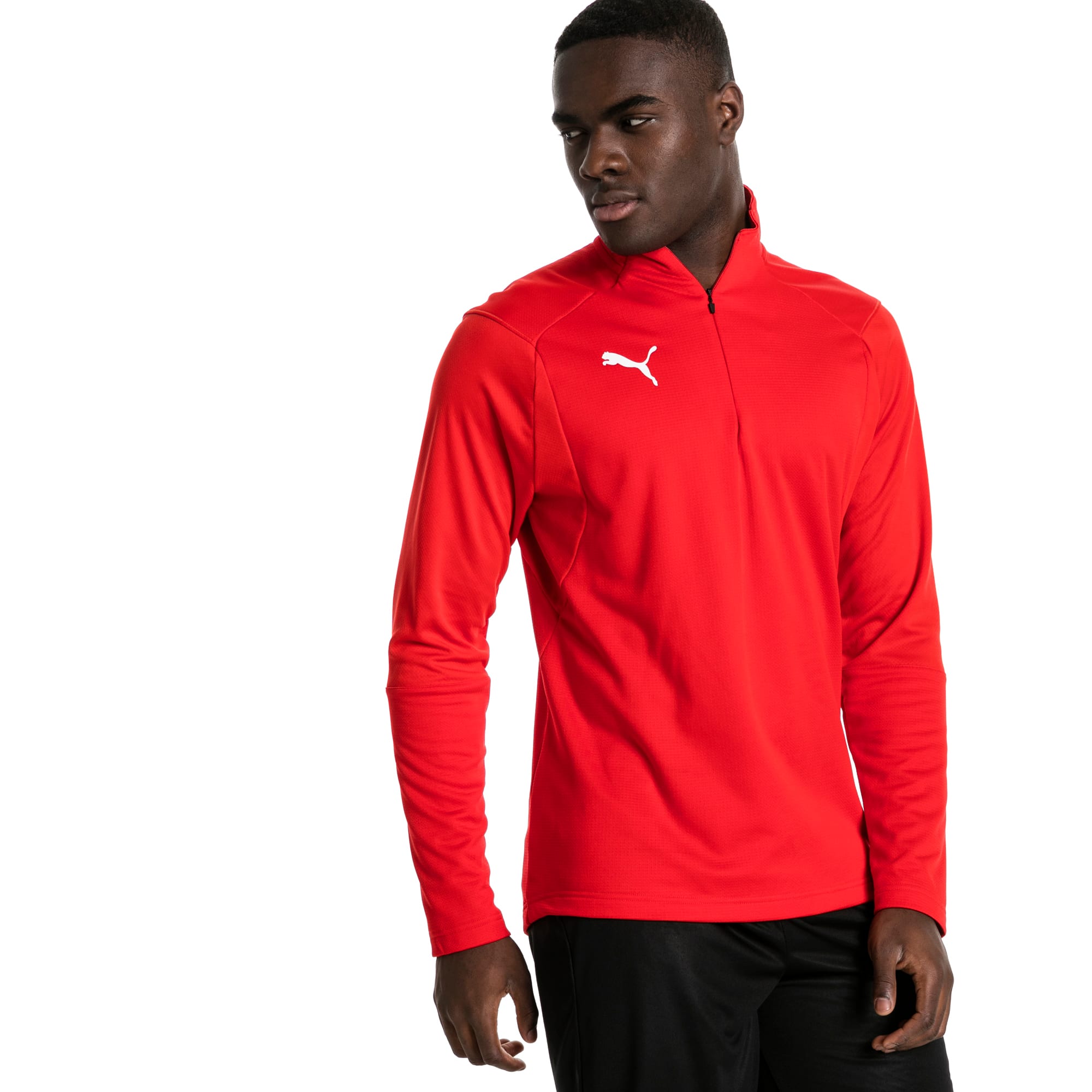 puma red training top