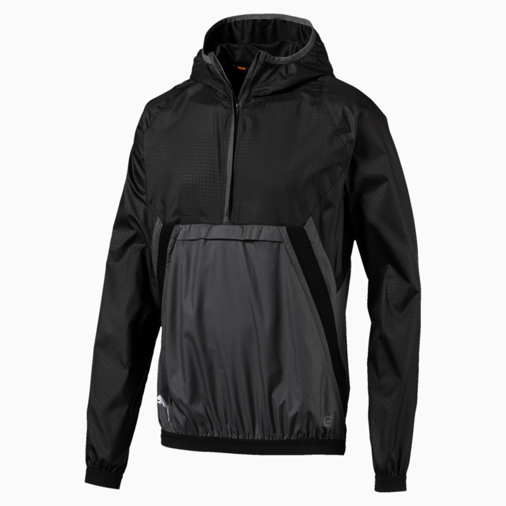 Black and clearance white puma windbreaker