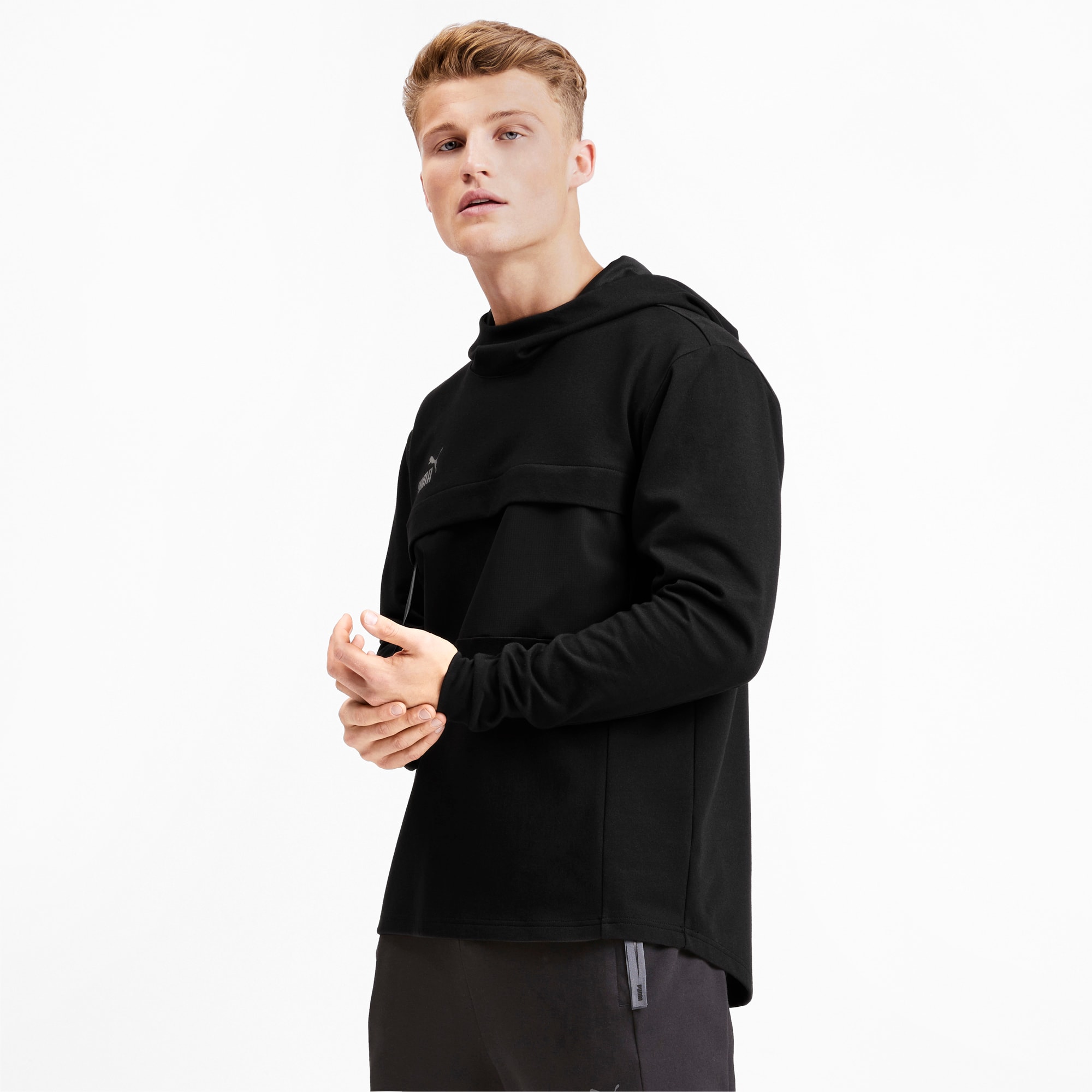 mens black puma hoodie