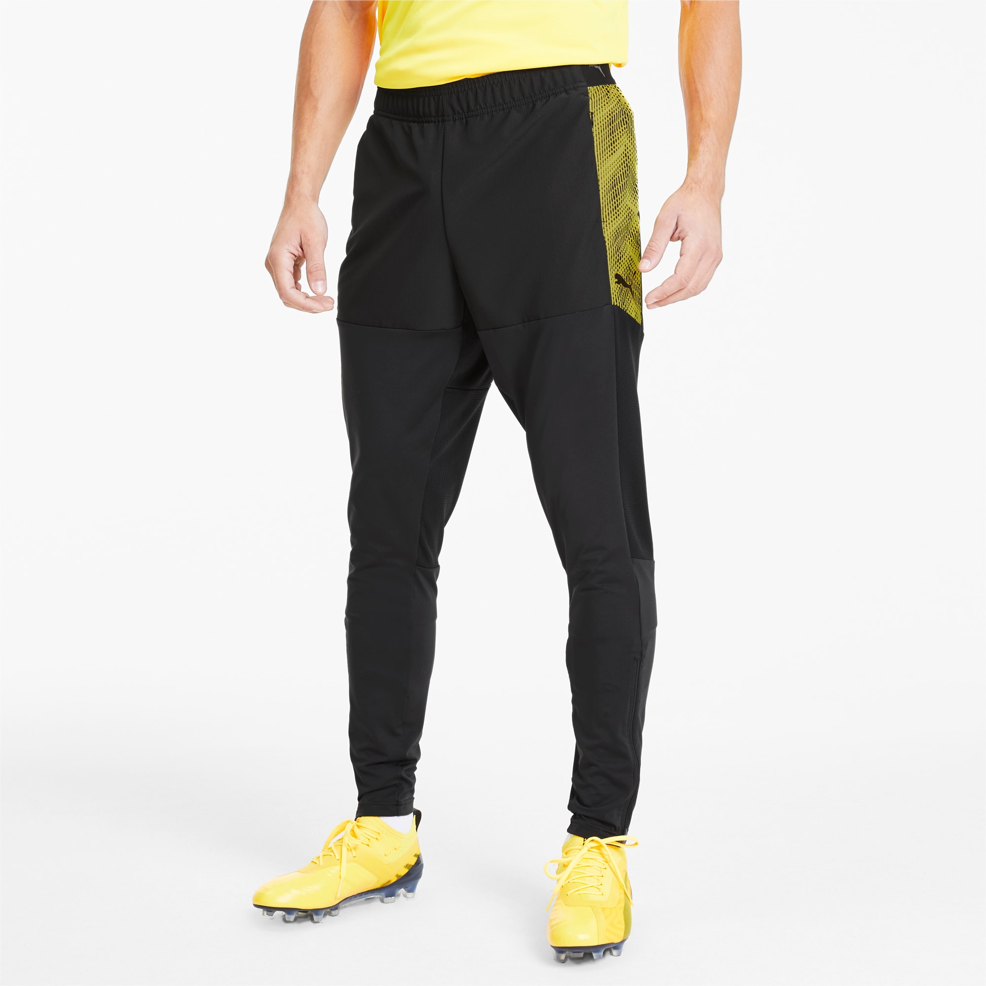 yellow and black sweatpants