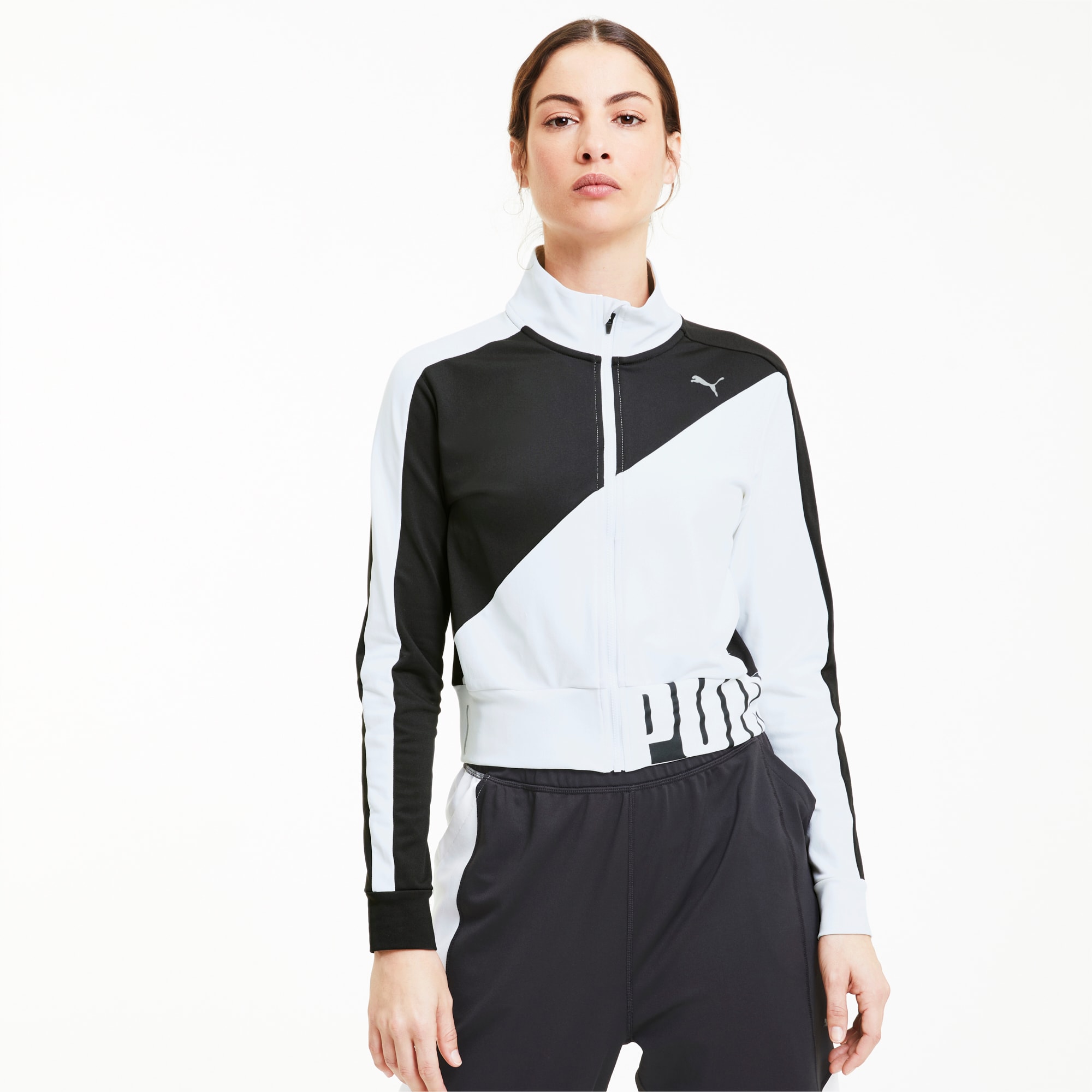 black and white puma track jacket