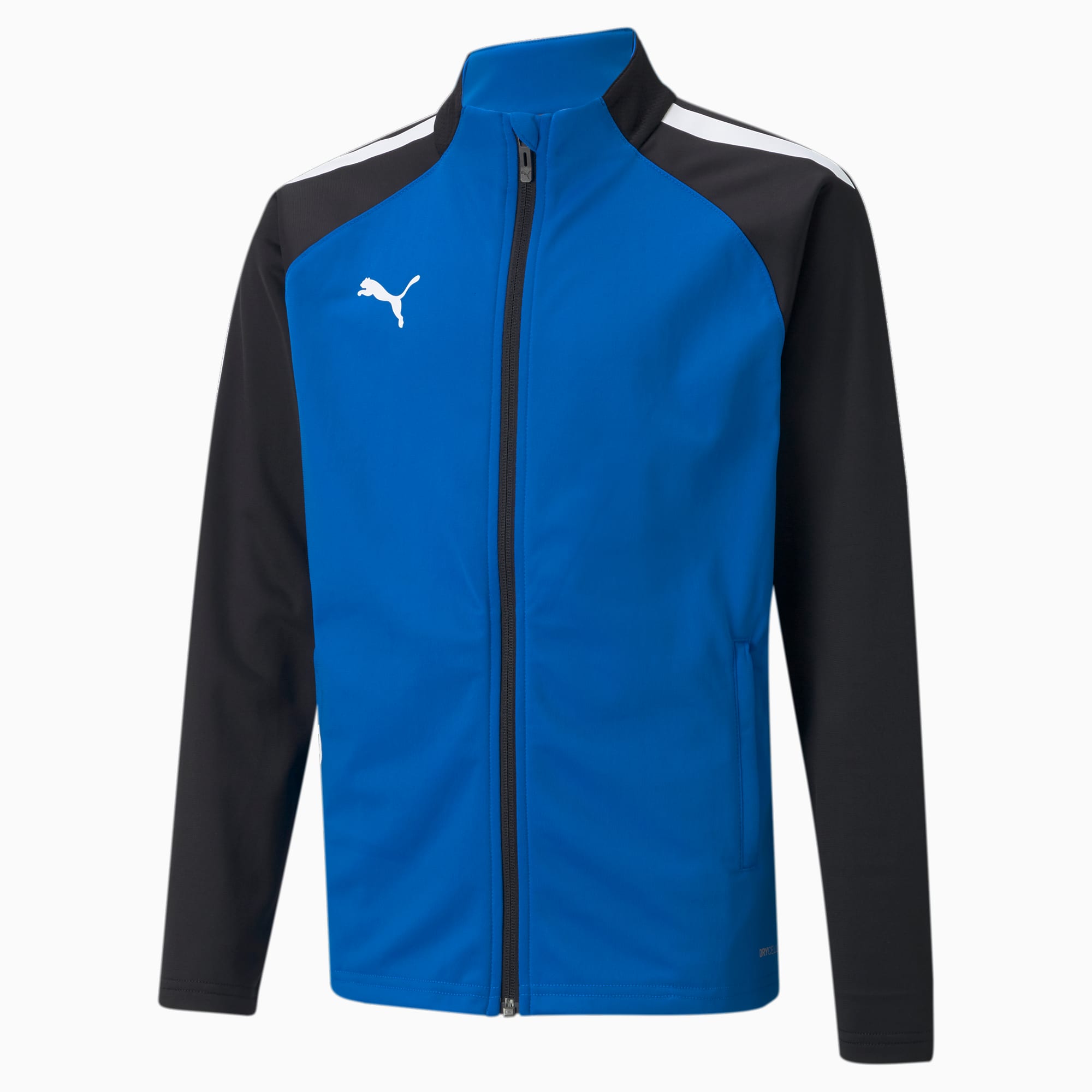 Giacca da calcio teamLIGA per ragazzi, Electric Blue Lemonade-Puma Black, large