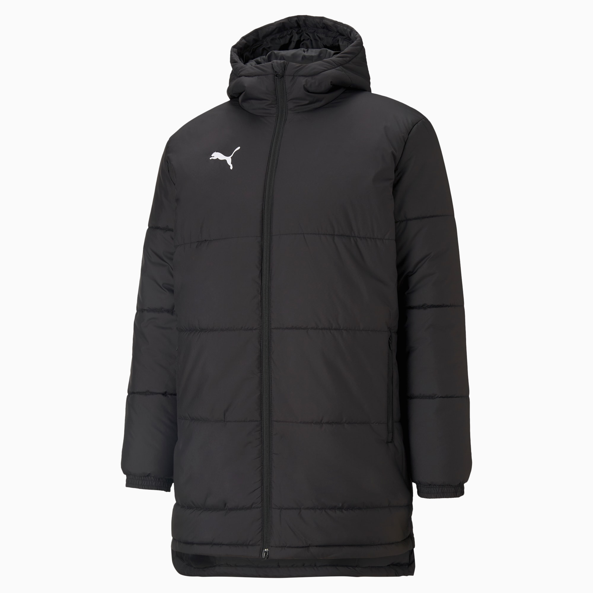 Puma Men Bench LIGA Long Padding Jacket Black Winter Coat Top