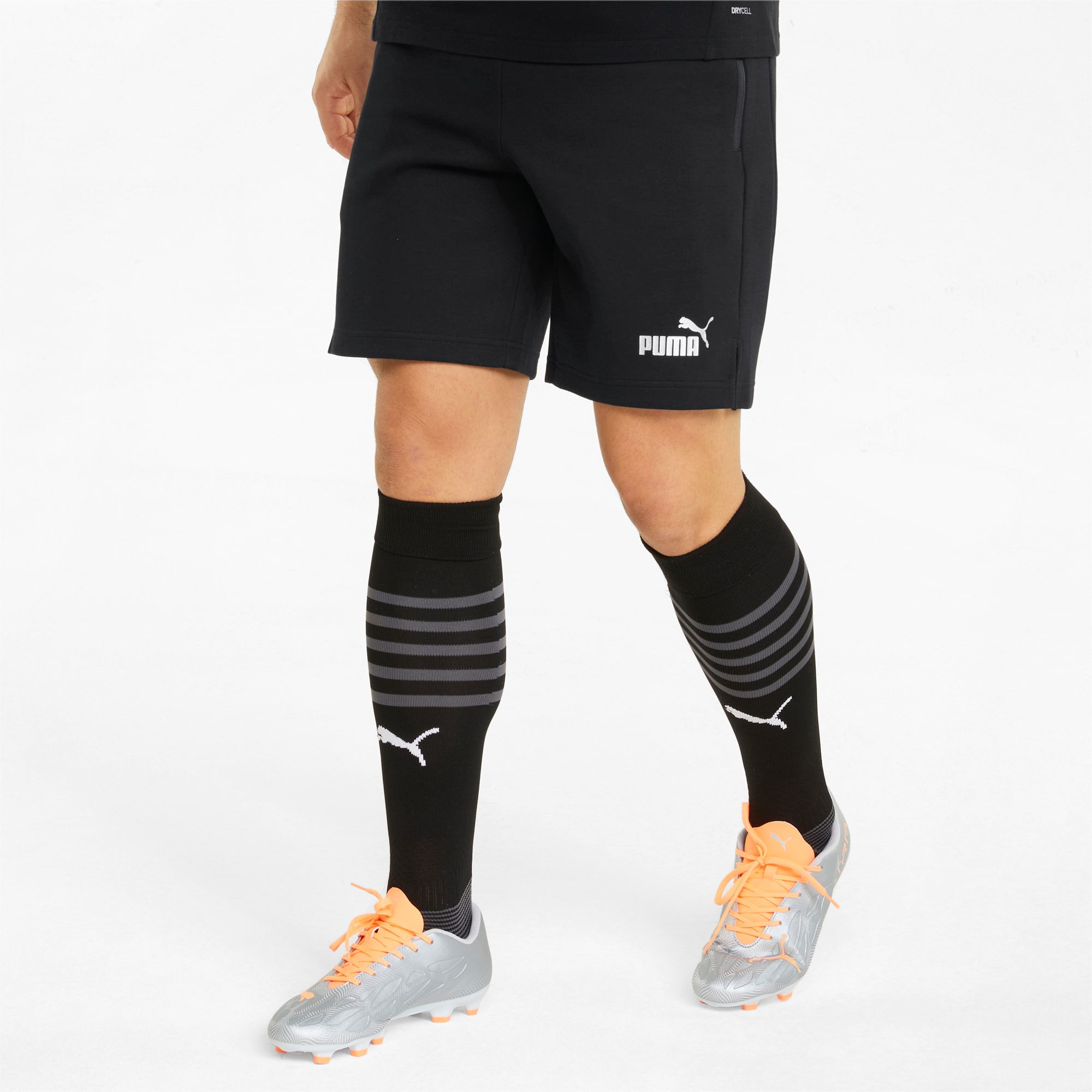 Puma black football shorts store