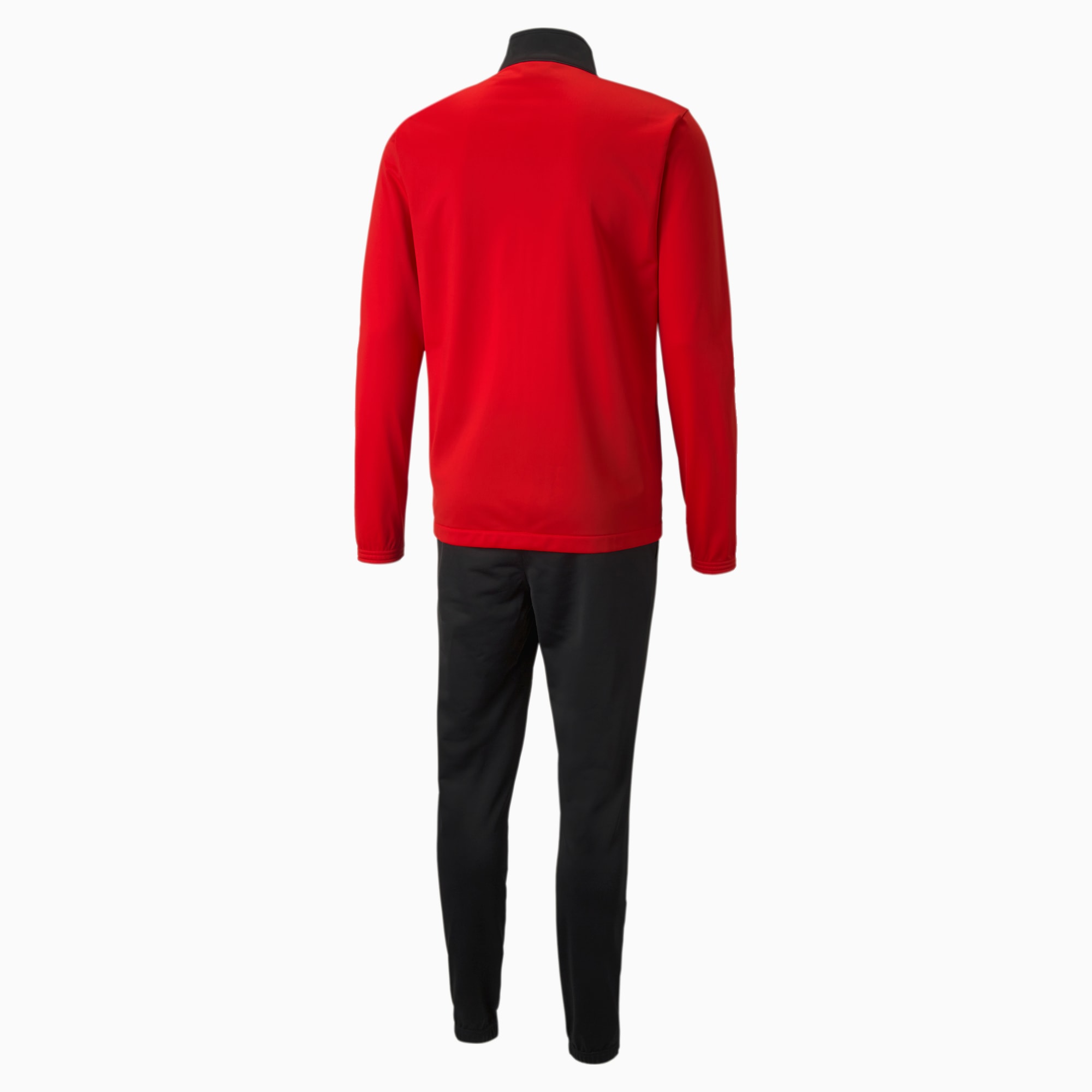 Puma black best sale and red tracksuit
