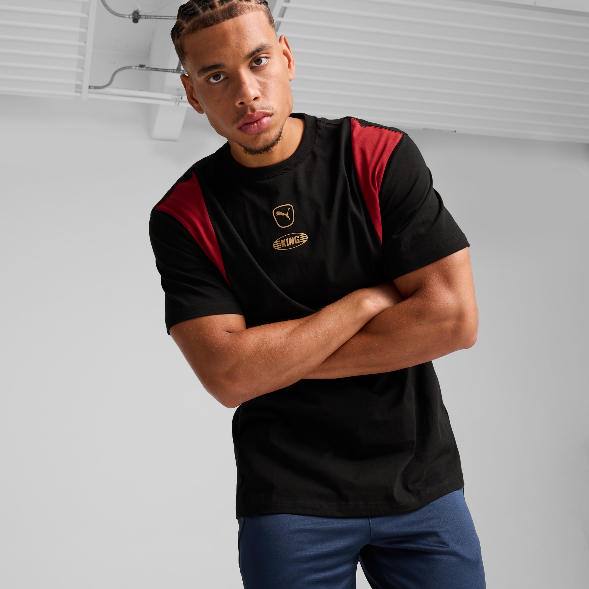 T shirt da calcio KING Top da uomo