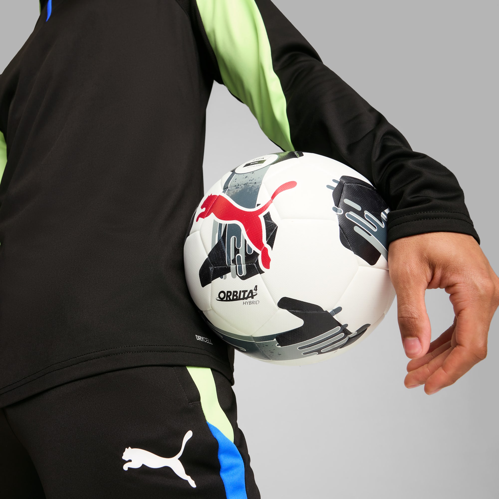 individualLIGA top met kwartrits voor heren, PUMA Black-Fizzy Apple, large