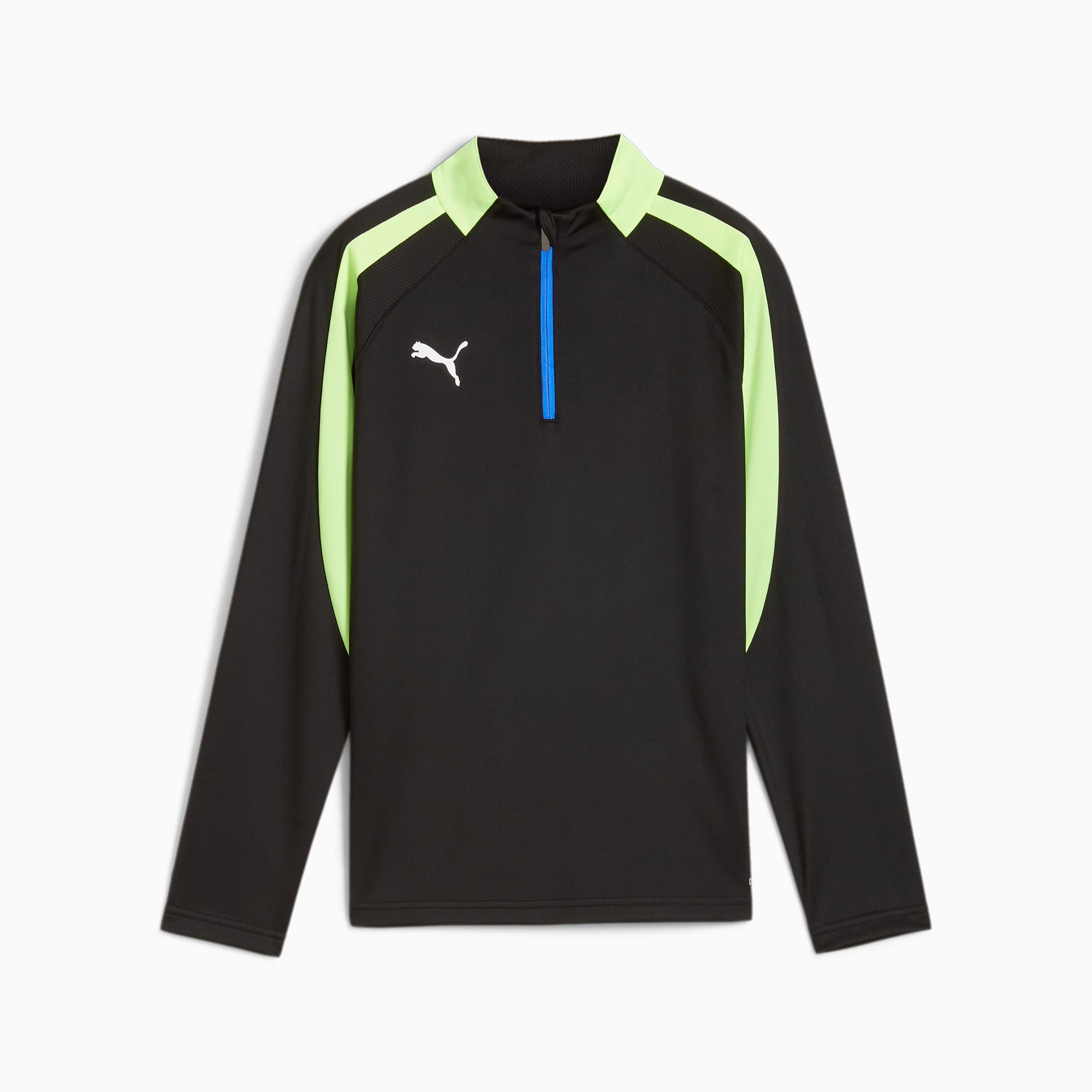 Maglia con zip corta individualLIGA per ragazzi, PUMA Black-Fizzy Apple, large