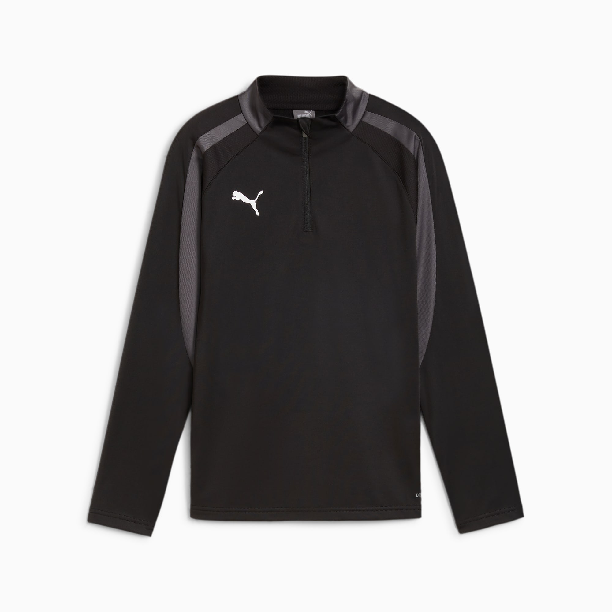 individualLIGA Quarter-Zip Top Youth, PUMA Black-PUMA White-Shadow Gray, large
