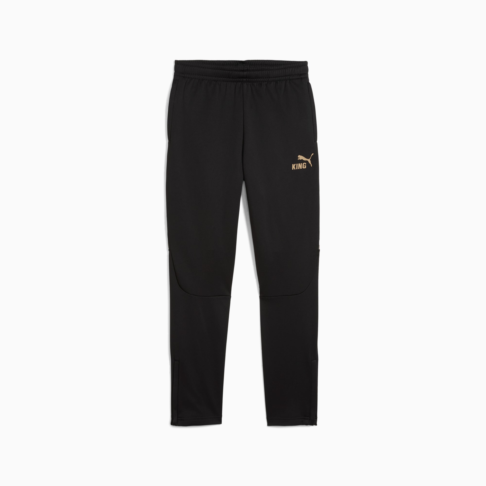 Pantaloni da training KING per ragazzi, PUMA Black-PUMA Gold, large