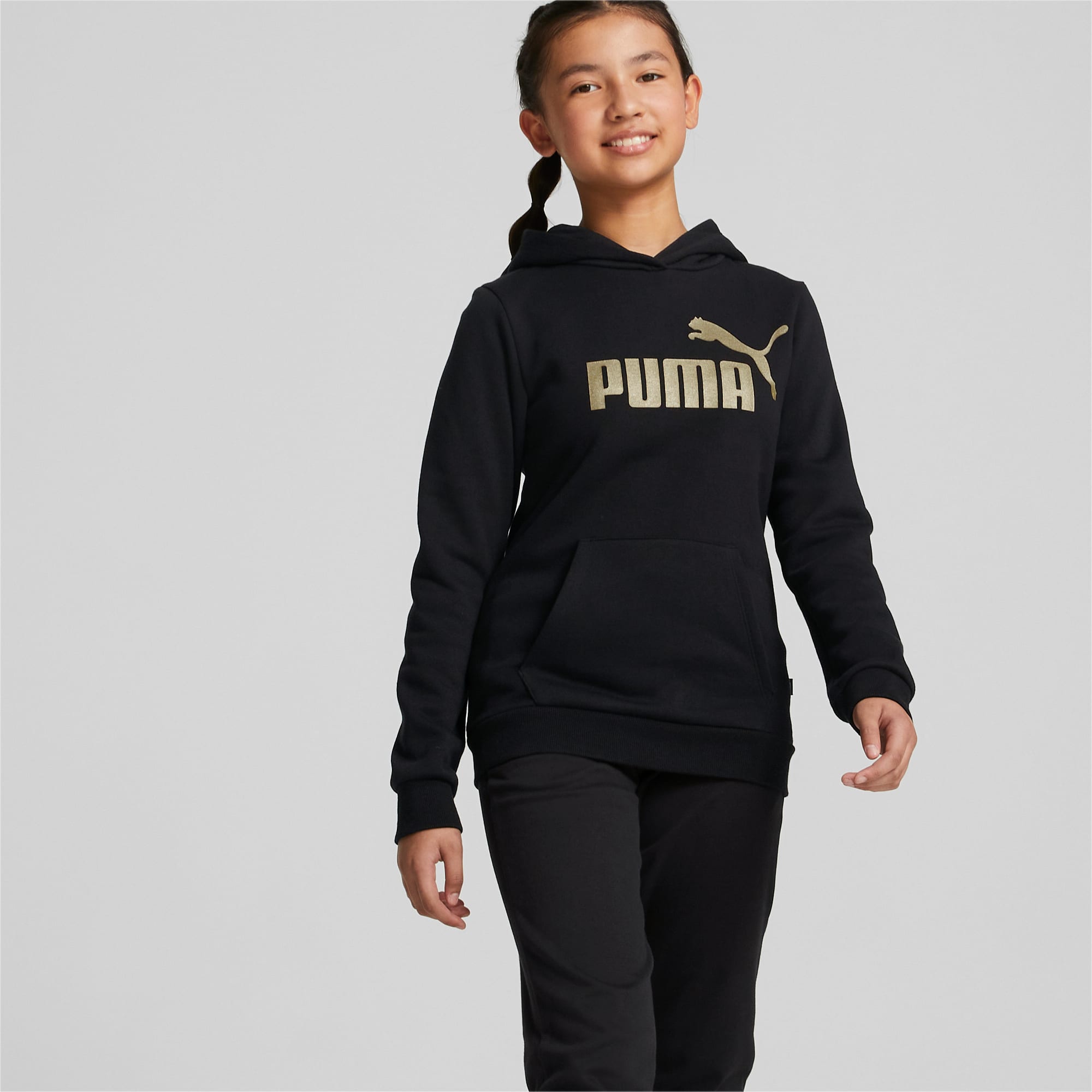 Puma Essentials+ Logo Hoodie Youth | 670310_01 | FOOTY.COM