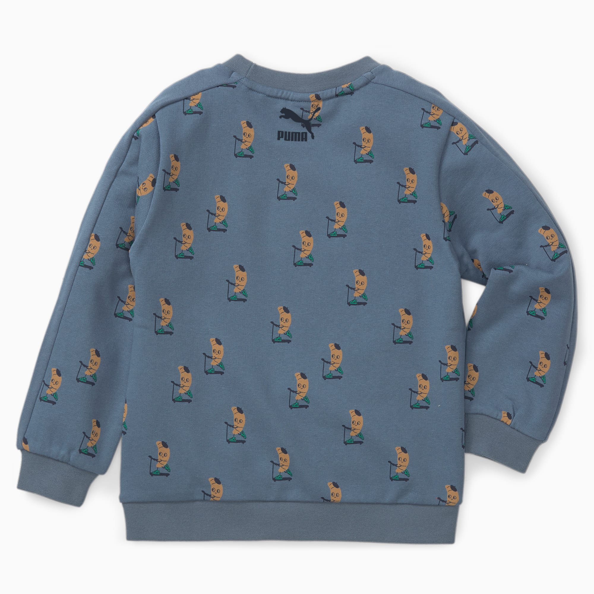 PUMA x TINY COTTONS Little Kids' Printed Crew Neck Sweatshirt