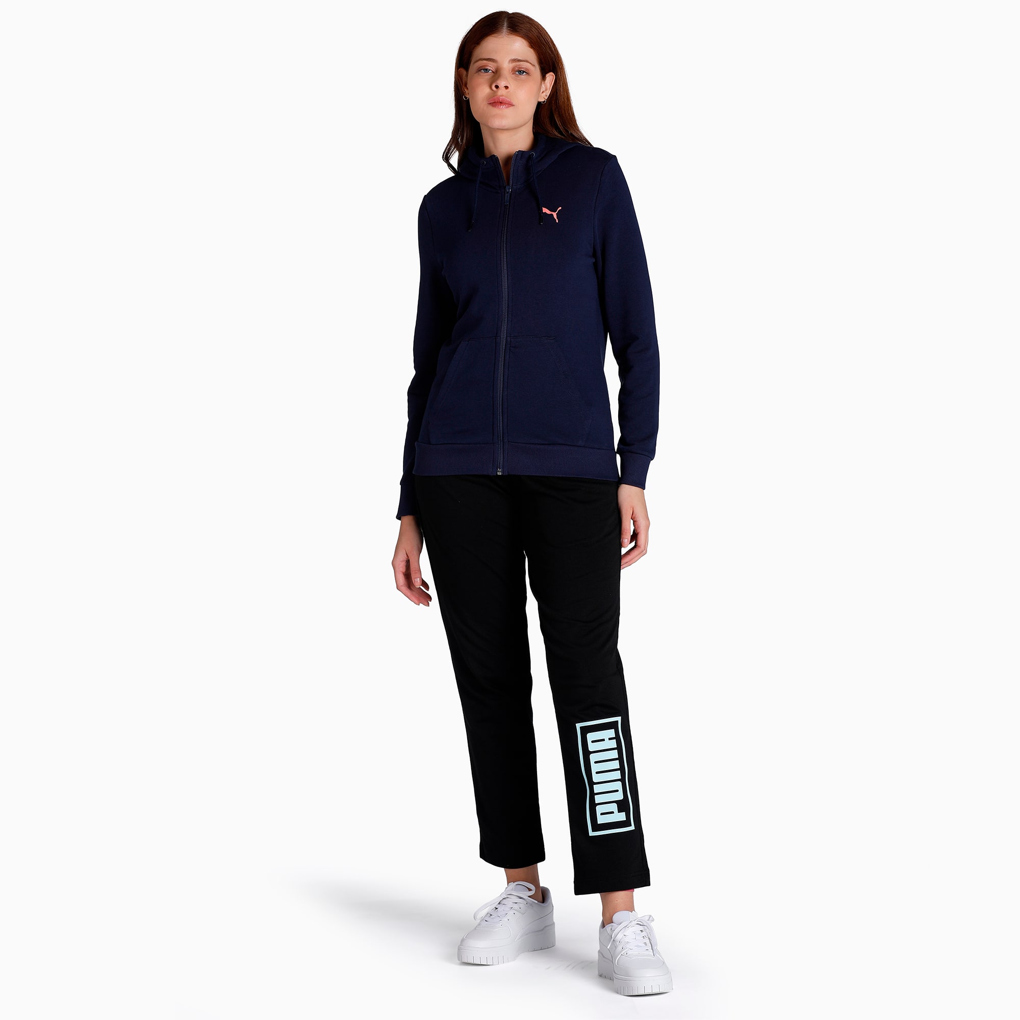 PUMA Full Zip Women s Regular Fit Hooded Jacket Peacoat PUMA