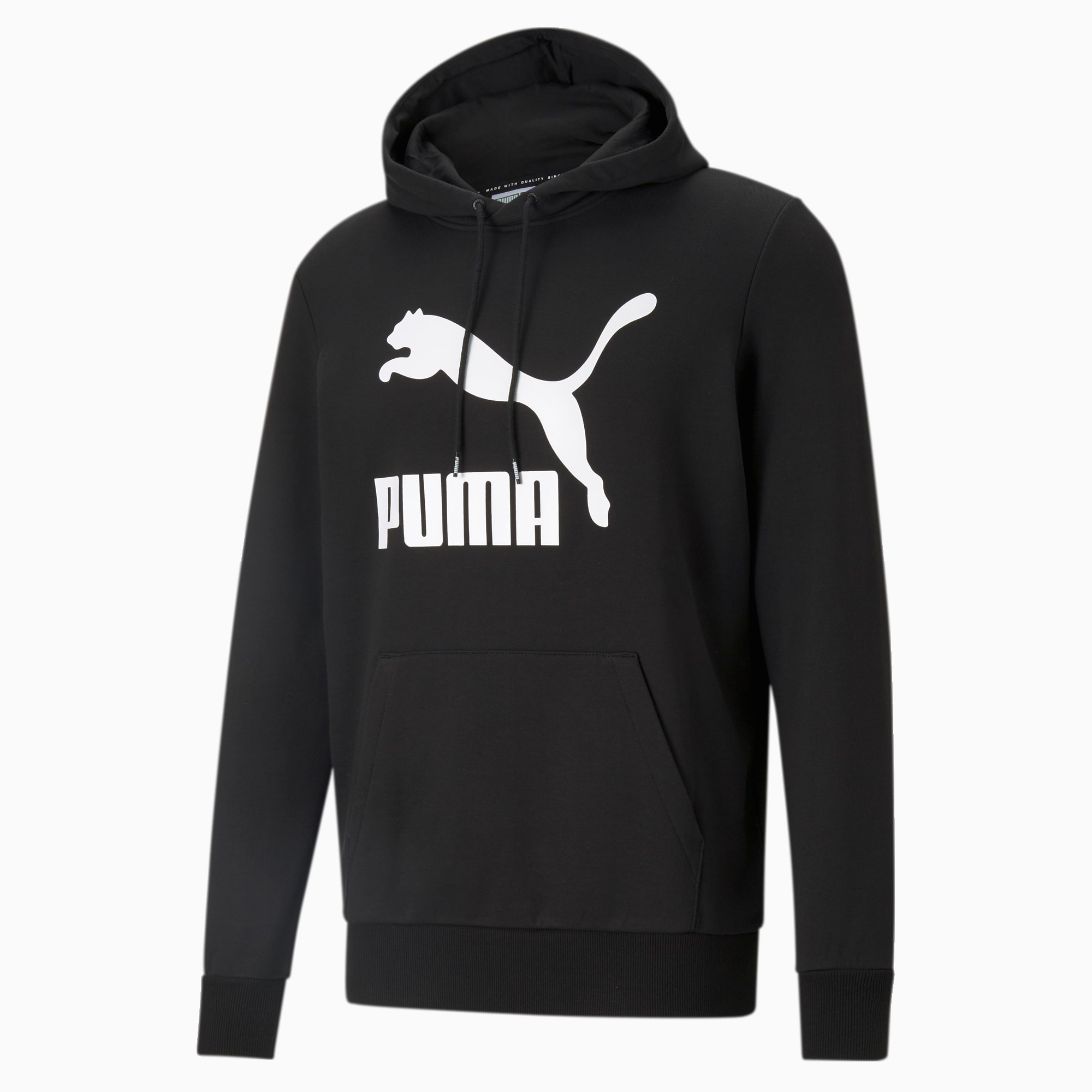 Sudadera con capucha de felpa francesa con logo Classics para hombre PUMA