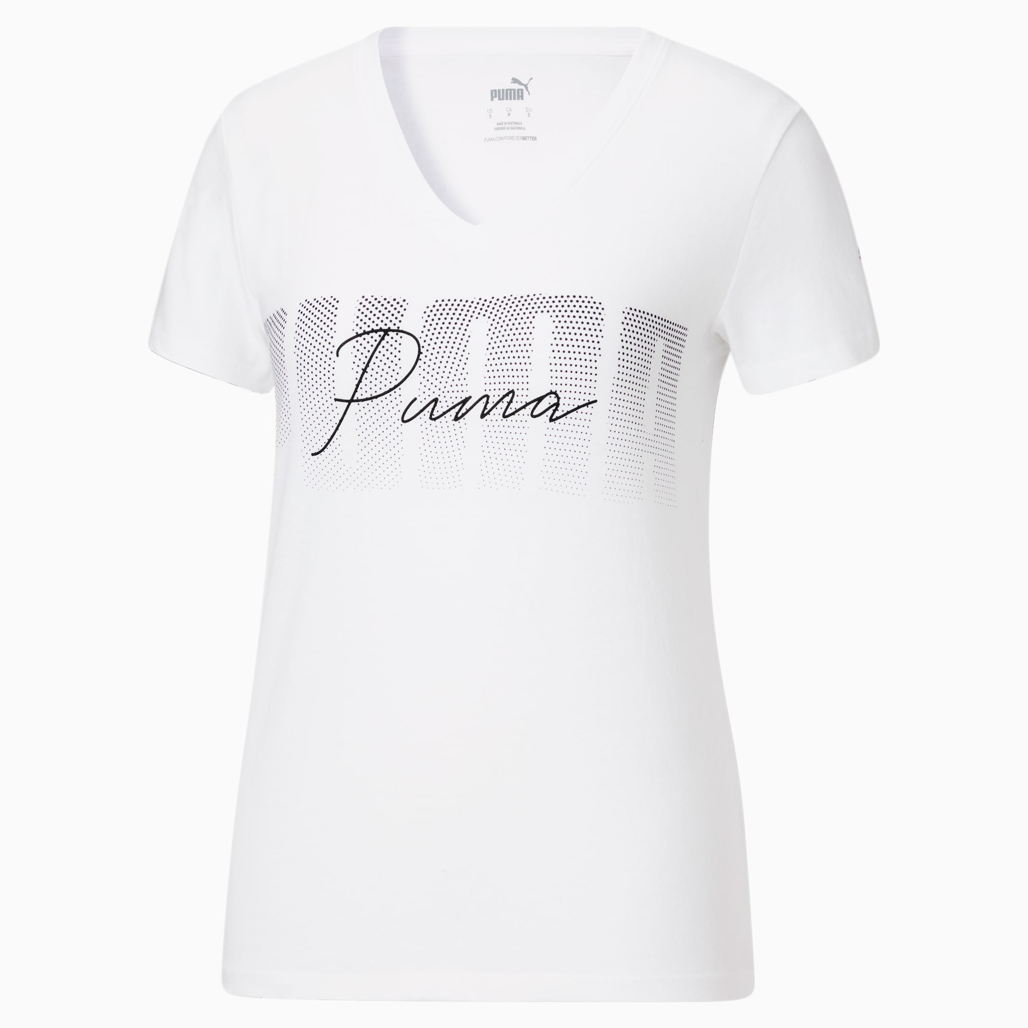Double Logo Women s V Neck Tee
