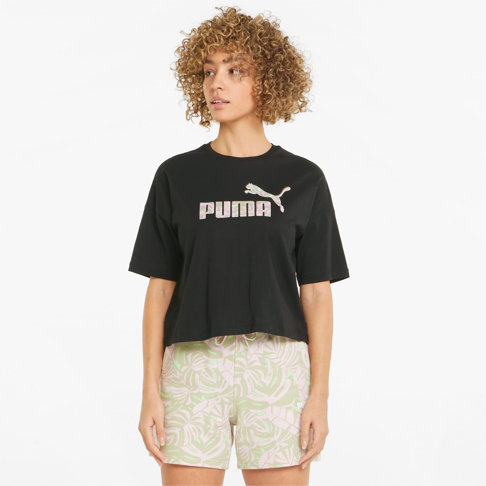 Incontable Esta llorando Si FLORAL VIBES Cropped Women's Tee | Puma Black | PUMA Shoes | PUMA