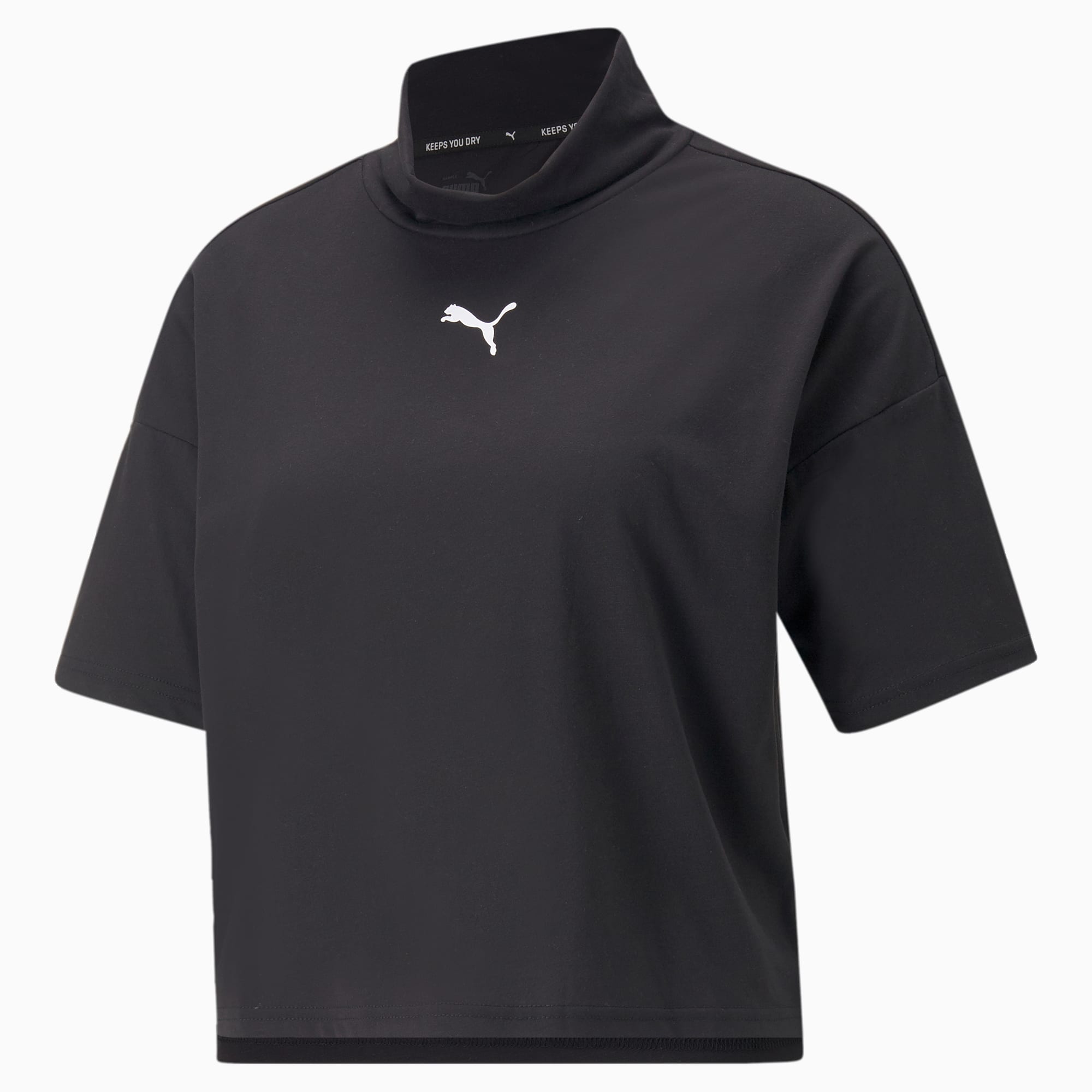 Open Road High Neck Tee Women, Puma Black, large-SEA