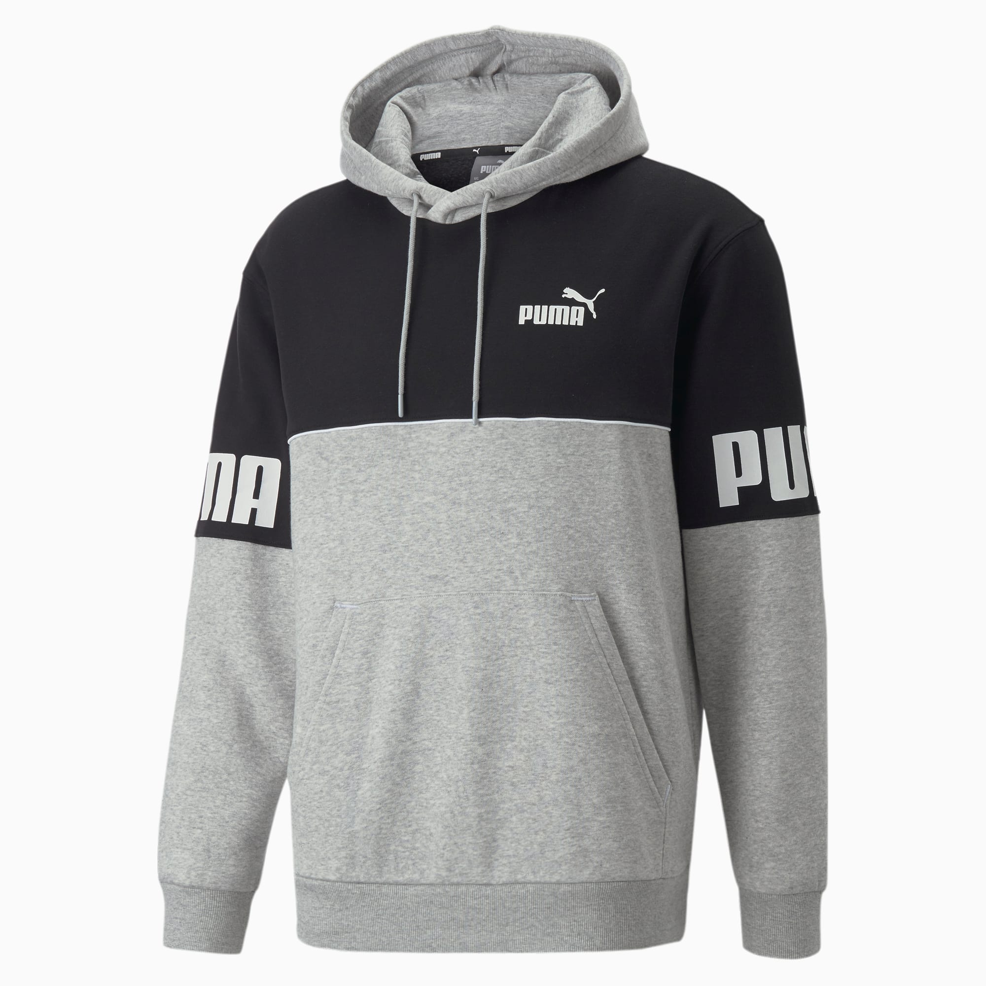 Sweat à capuche noir Power Colorblock Homme PUMA à prix dégriffé