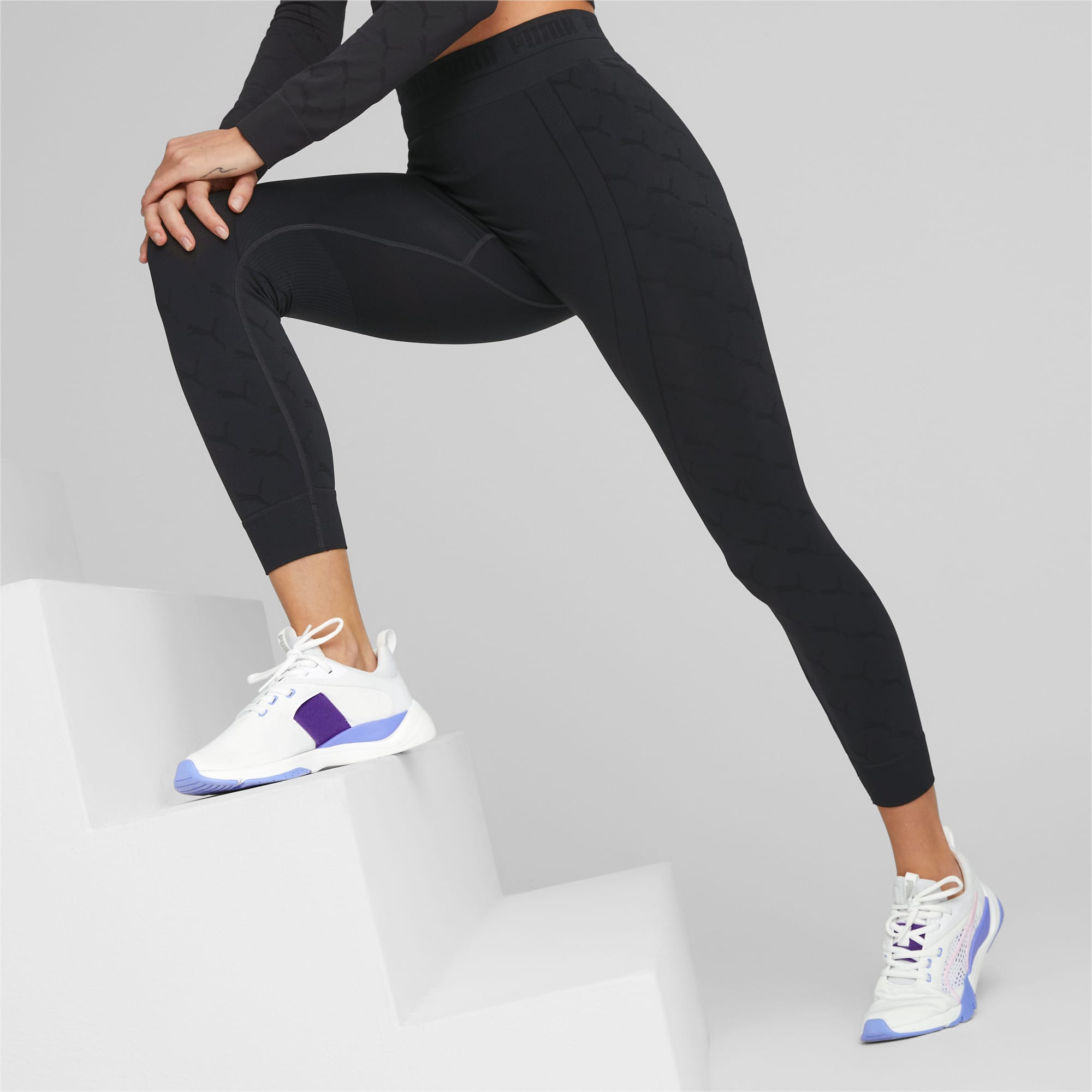 DZ, Graphic Wordmark Leggings - White, Workout Leggings Women