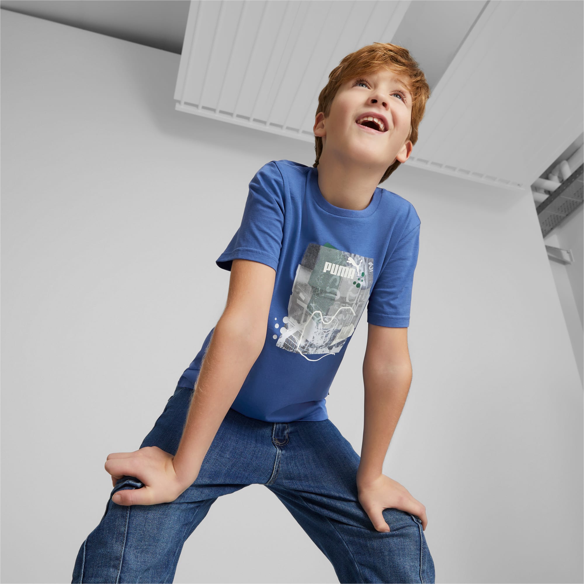 Essentials+ STREET ART Graphic Tee Youth, Royal Sapphire, large-SEA