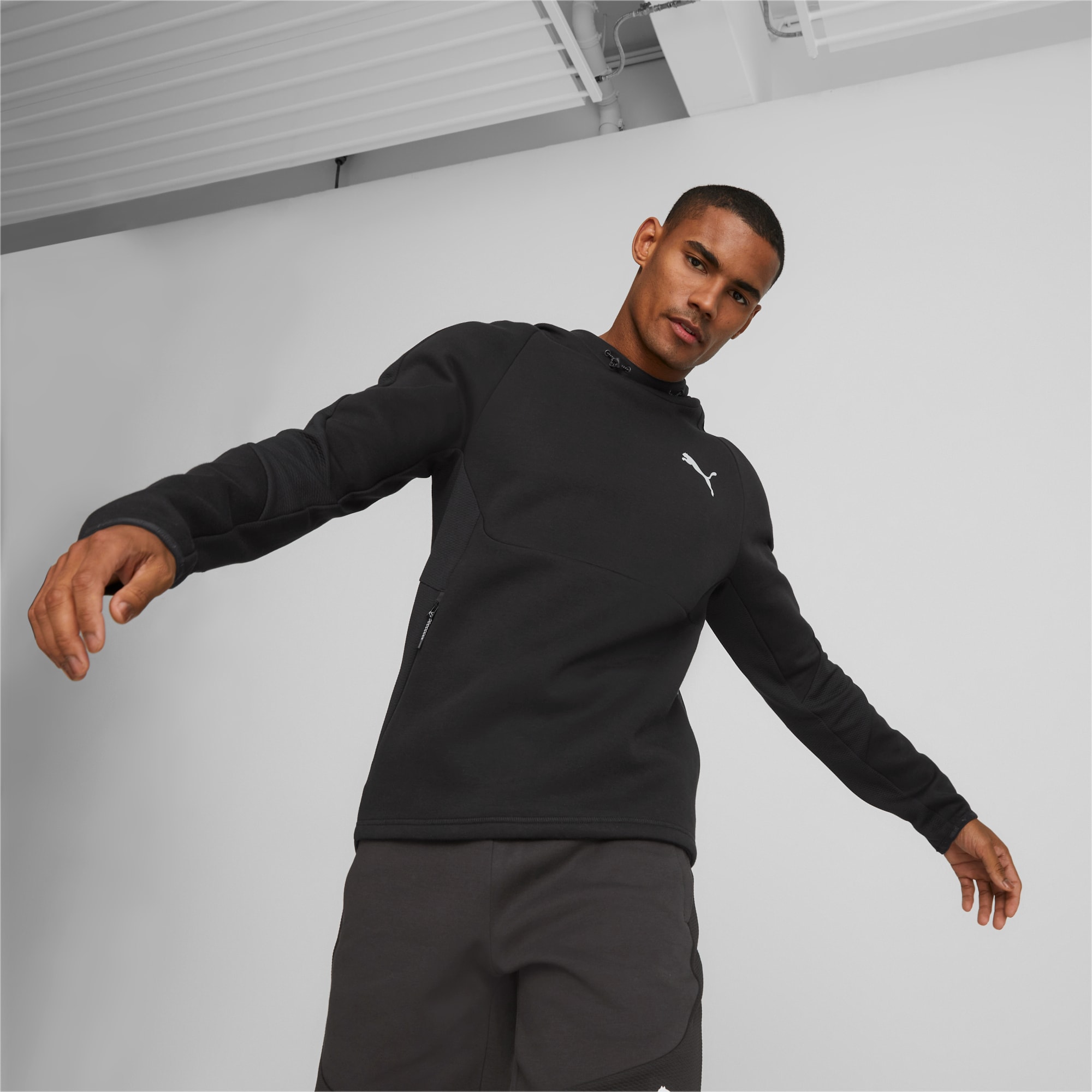 Puma evostripe hoodie black new arrivals