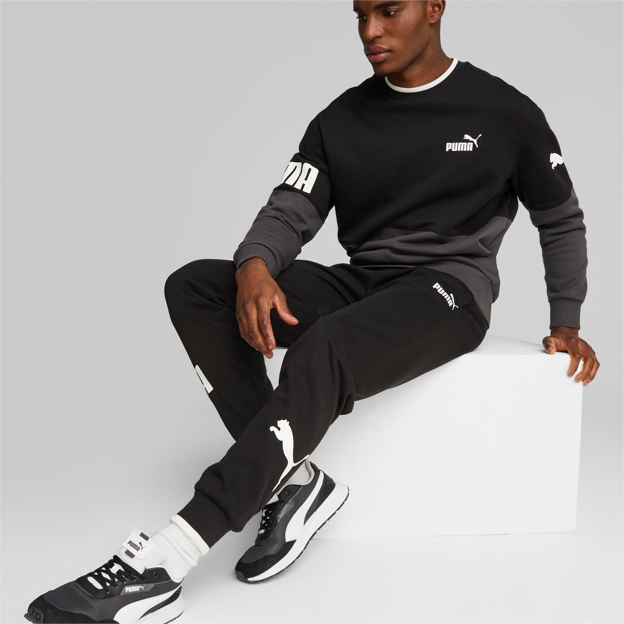 Men's puma sweatpants sales