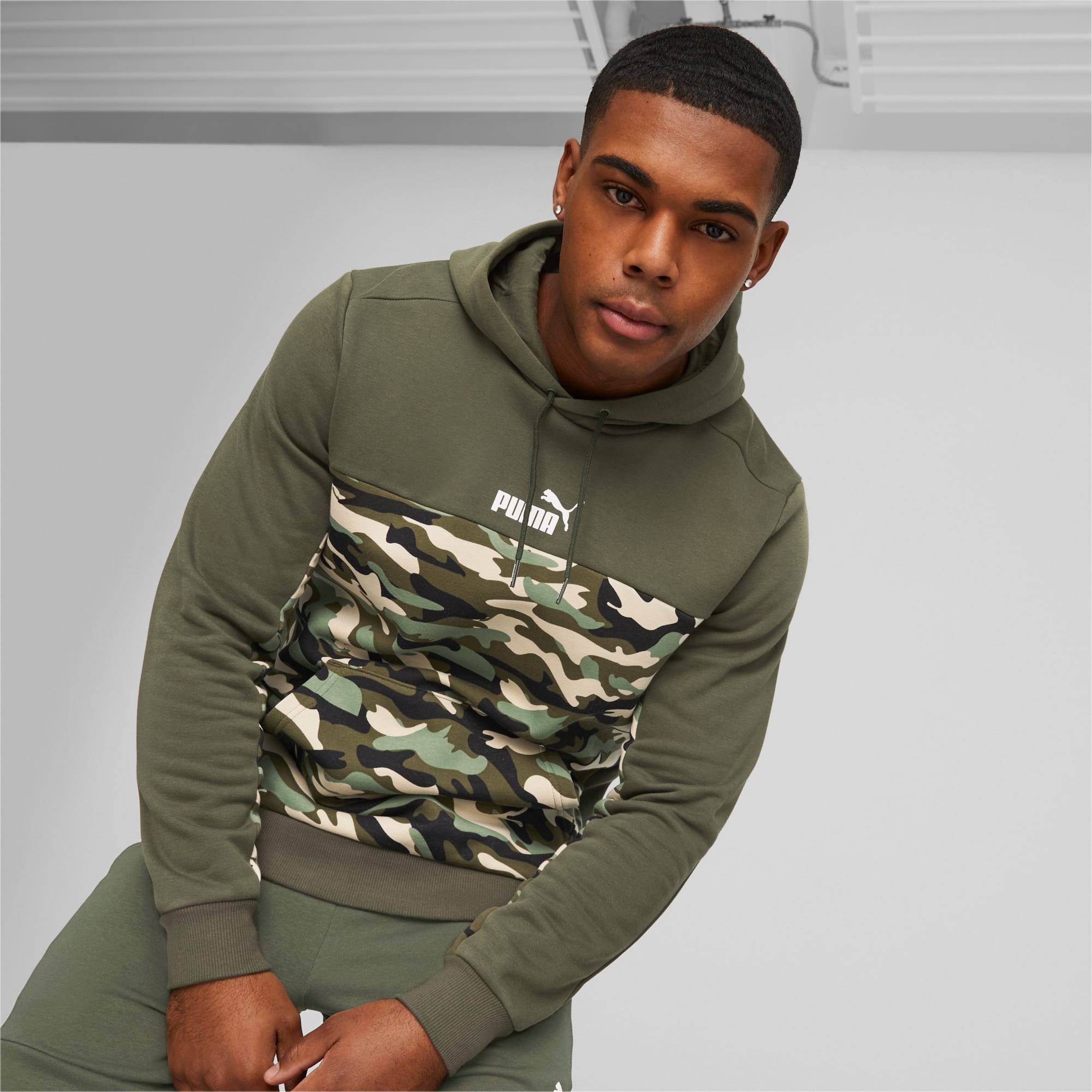 Essentials Block Camo Hoodie Men