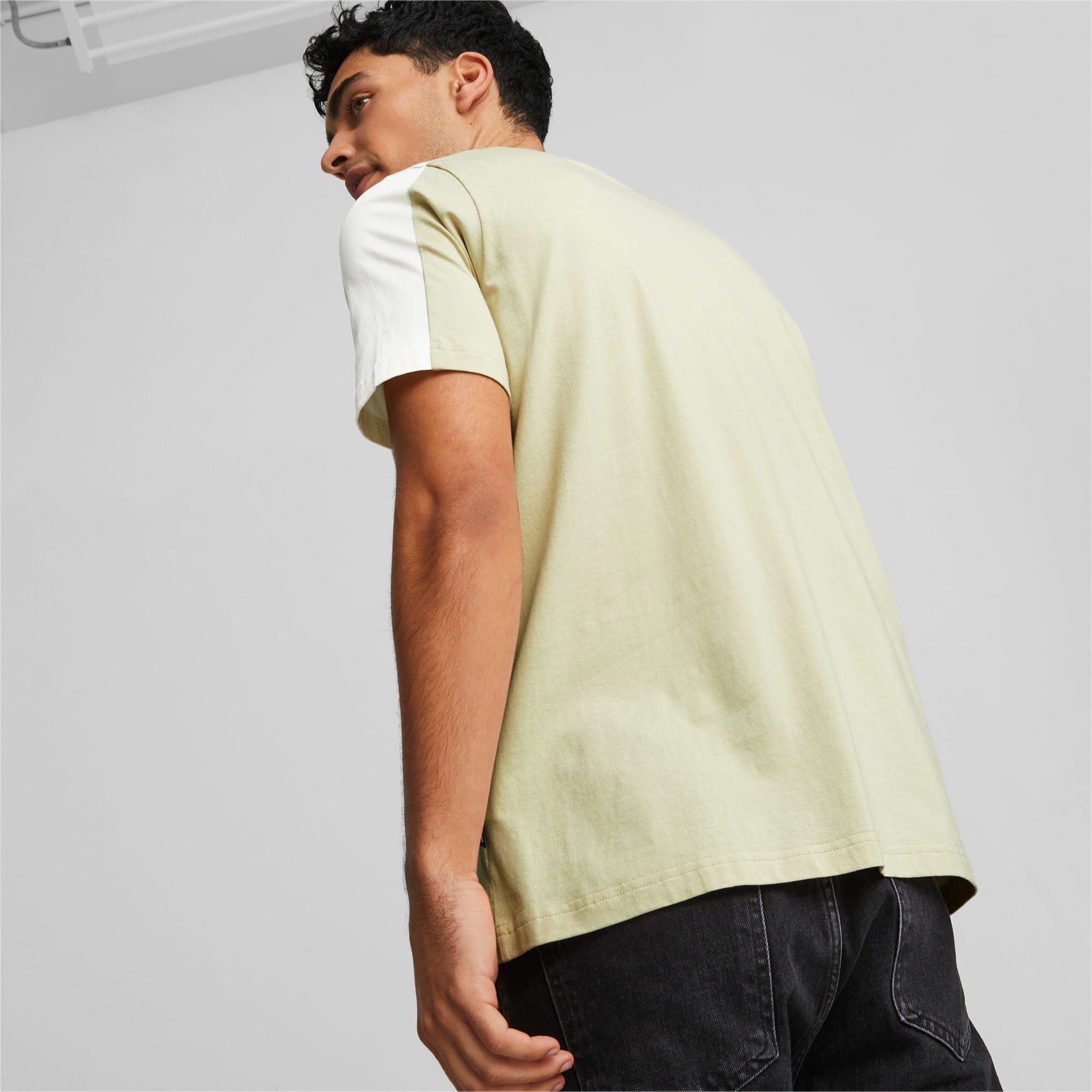 Essentials Block Tape Tee Men, Granola, large