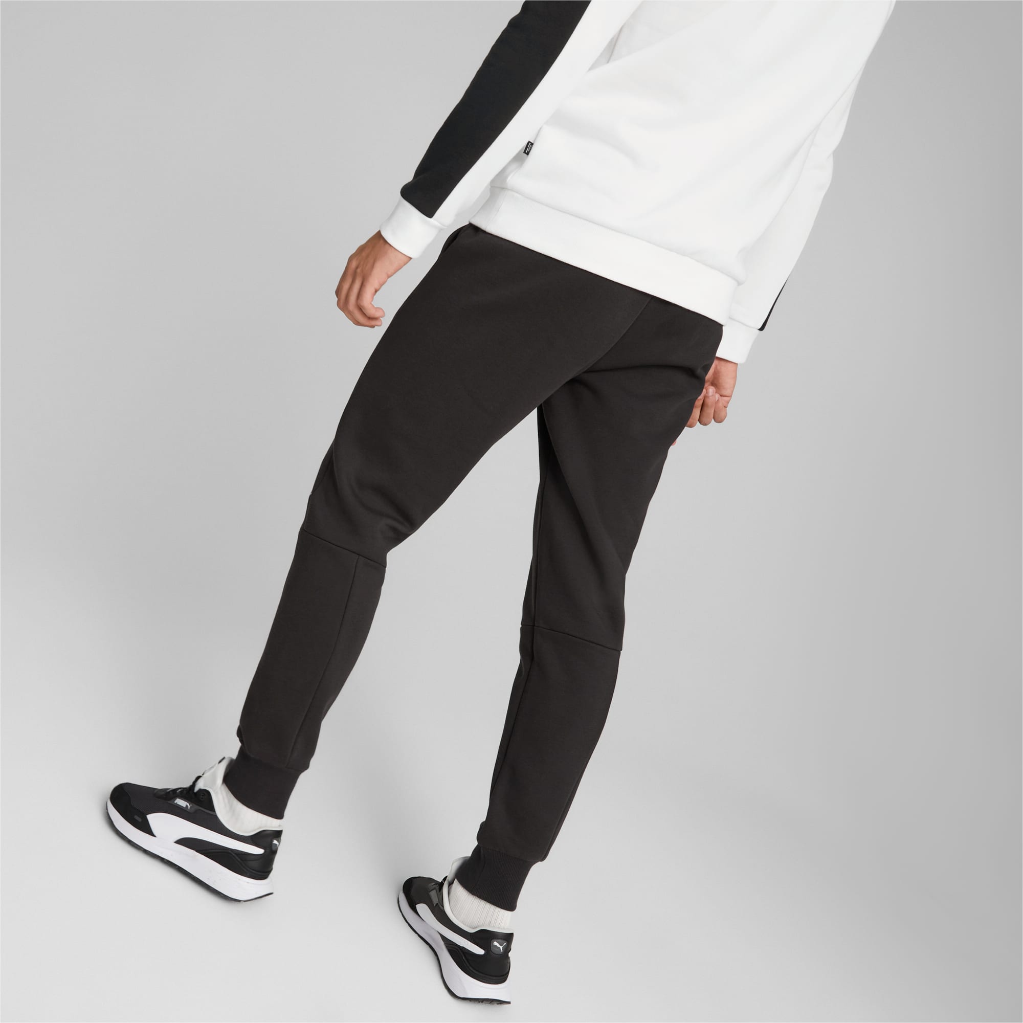 Essentials Block Tape Sweatpants Men PUMA Black PUMA Sustainable Fashion PUMA