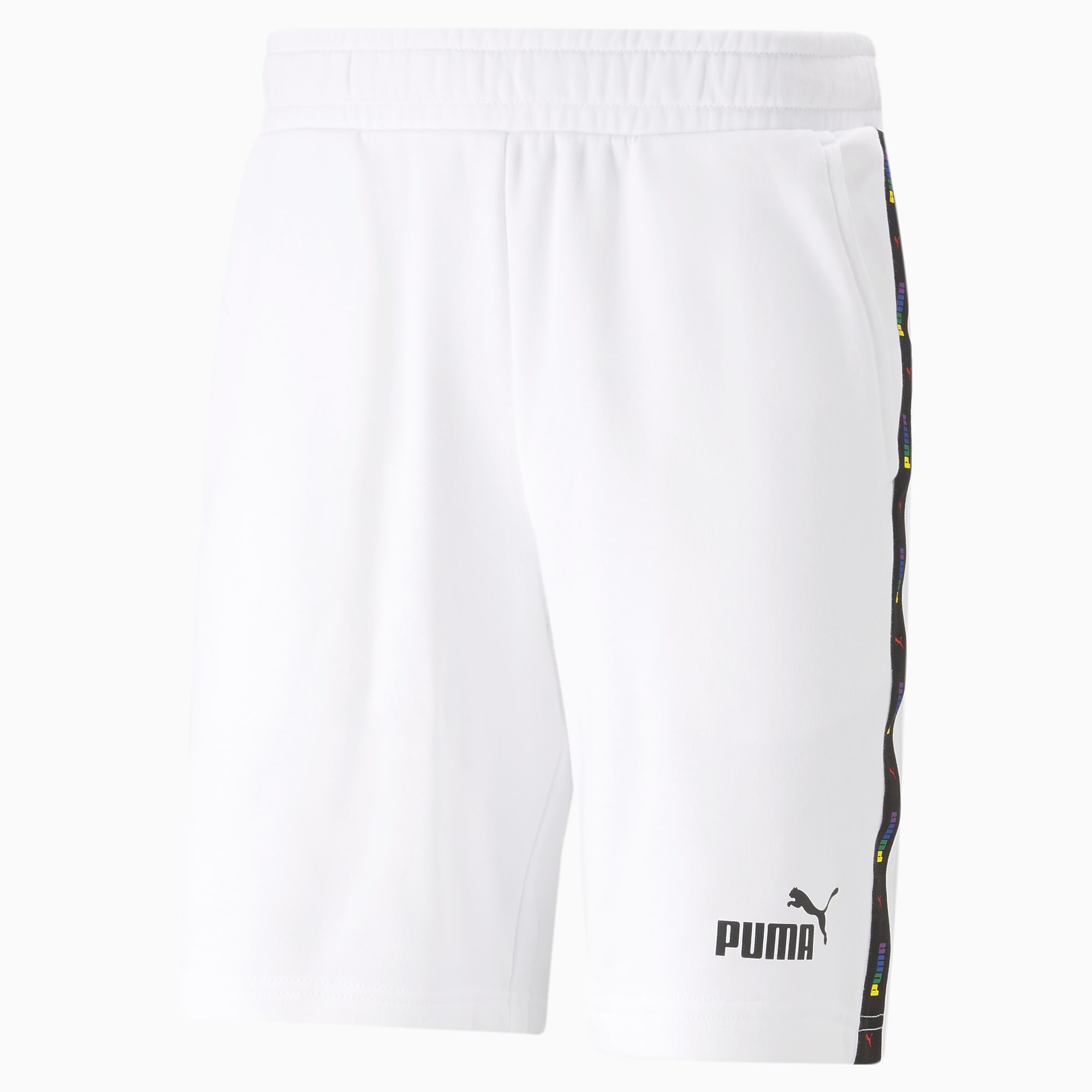 Puma Brand Love All Over Print White Shorts Men's size Large