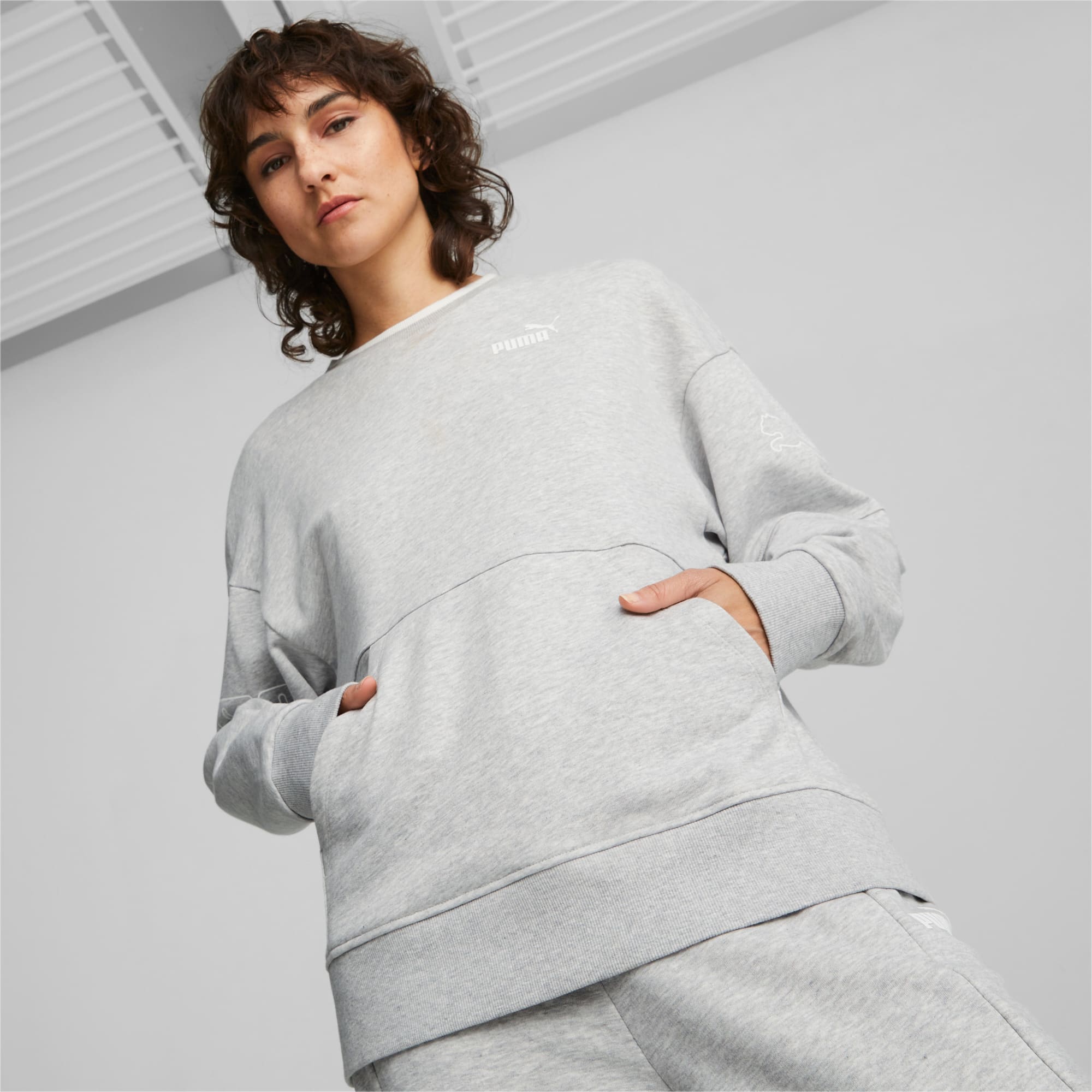 Gray sweatshirt womens cheap