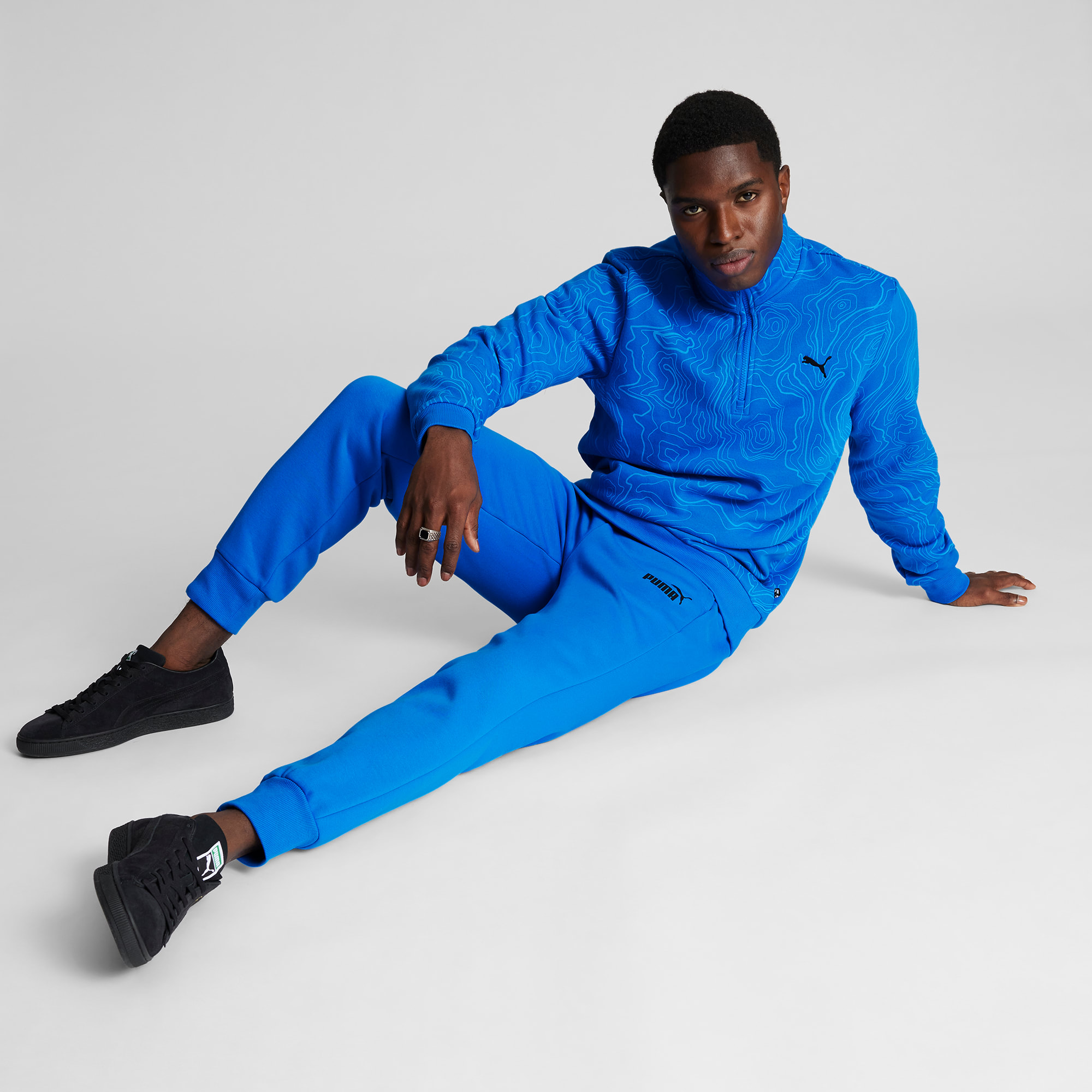 Puma blue sweatpants shop