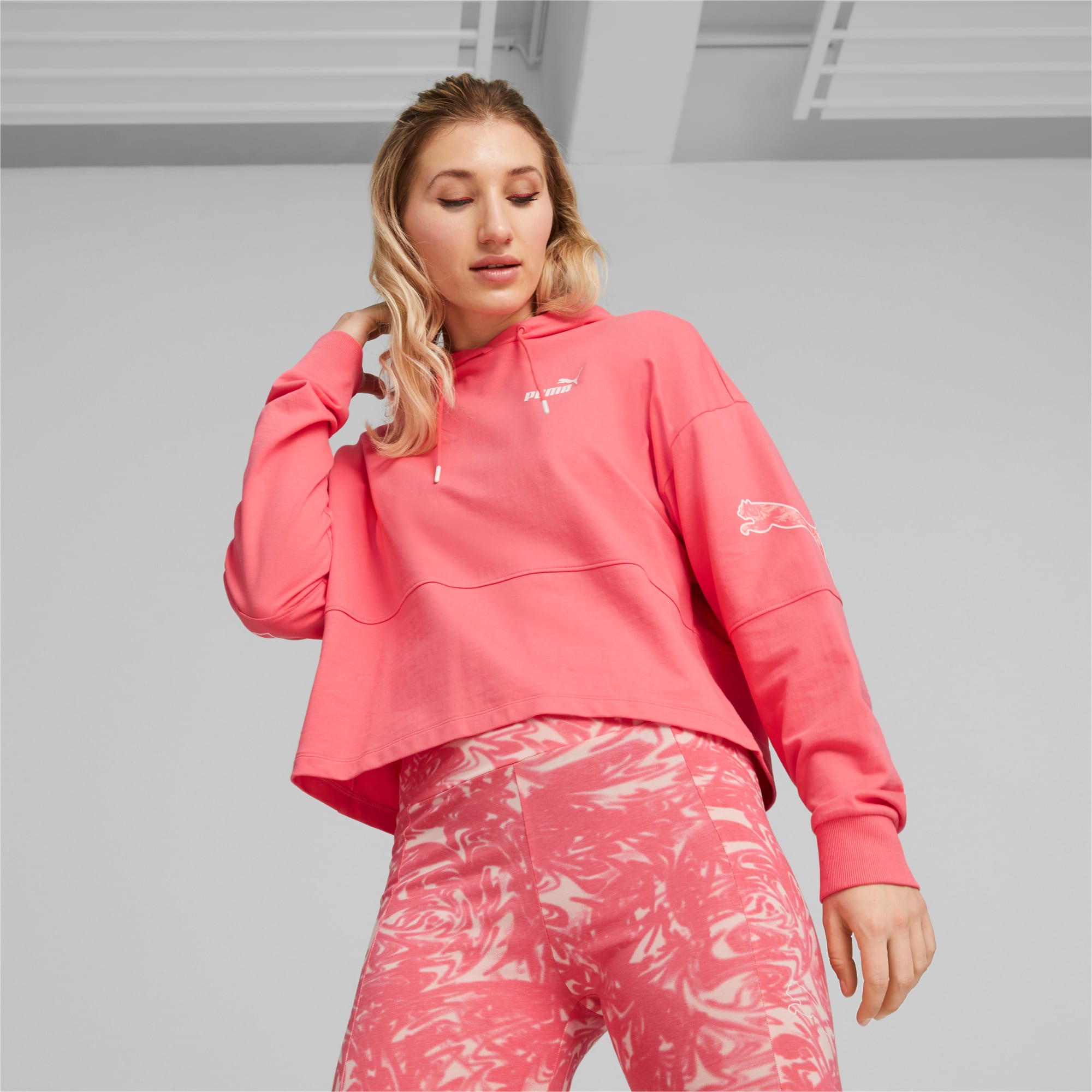 Sudadera con capucha PUMA POWER con bloques de colores para mujer