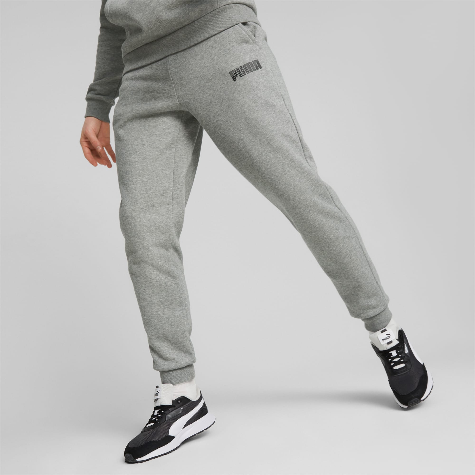 Puma Team Sweat Pants Mens Light Grey