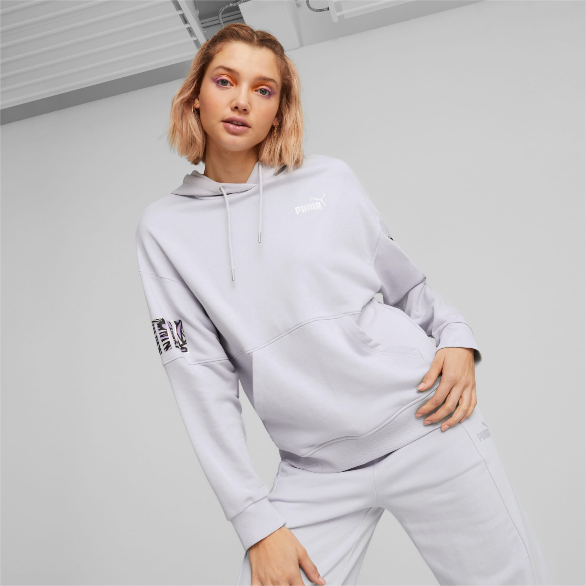 PUMA Power Nova Shine Women s Hoodie Spring Lavender PUMA