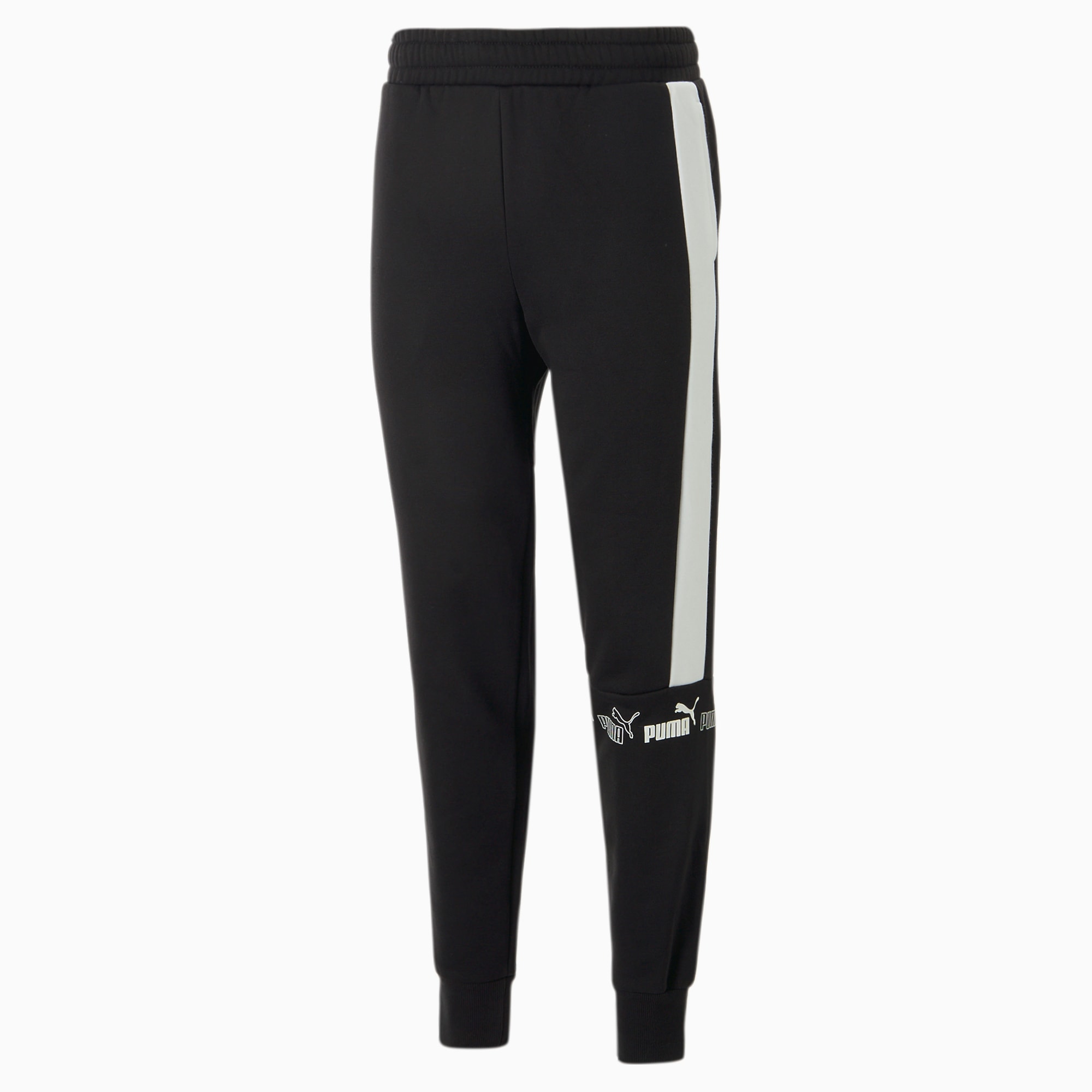 Around the Block Fleece-Hose für Herren, Puma Black-Puma White, extralarge