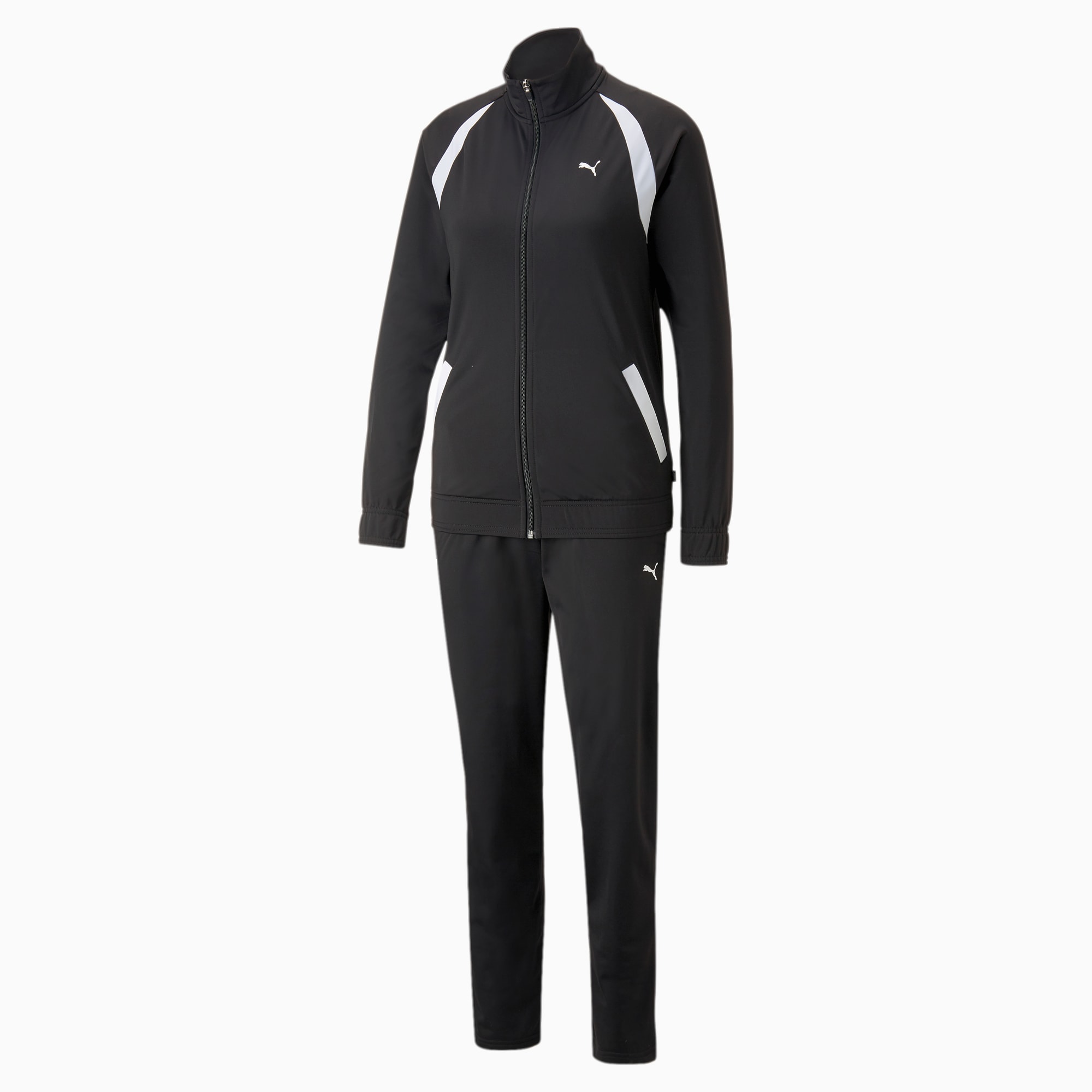 Puma Women Balck Solid Classic Tricot Suit Tracksuit