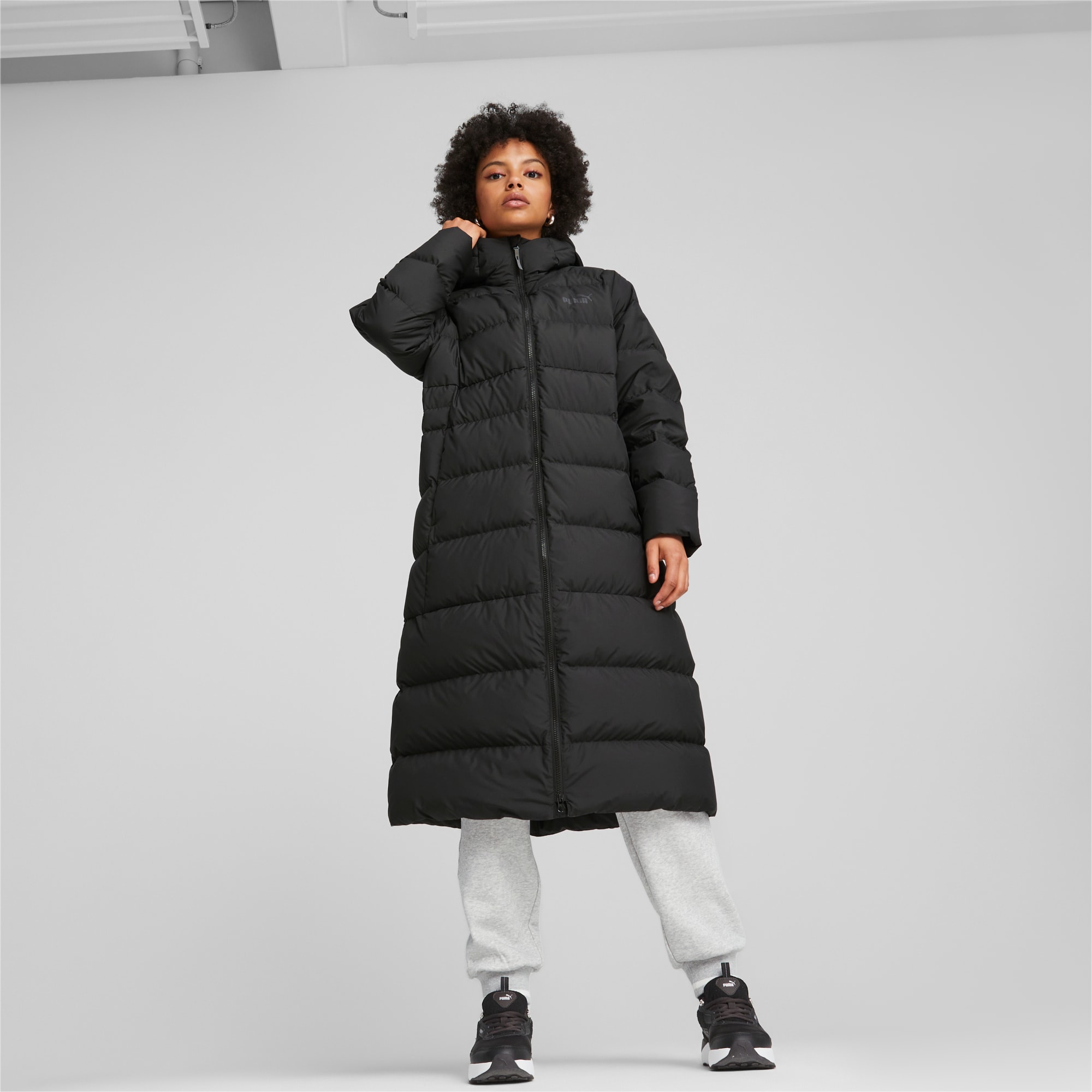 Women's Long Hooded Down Coat