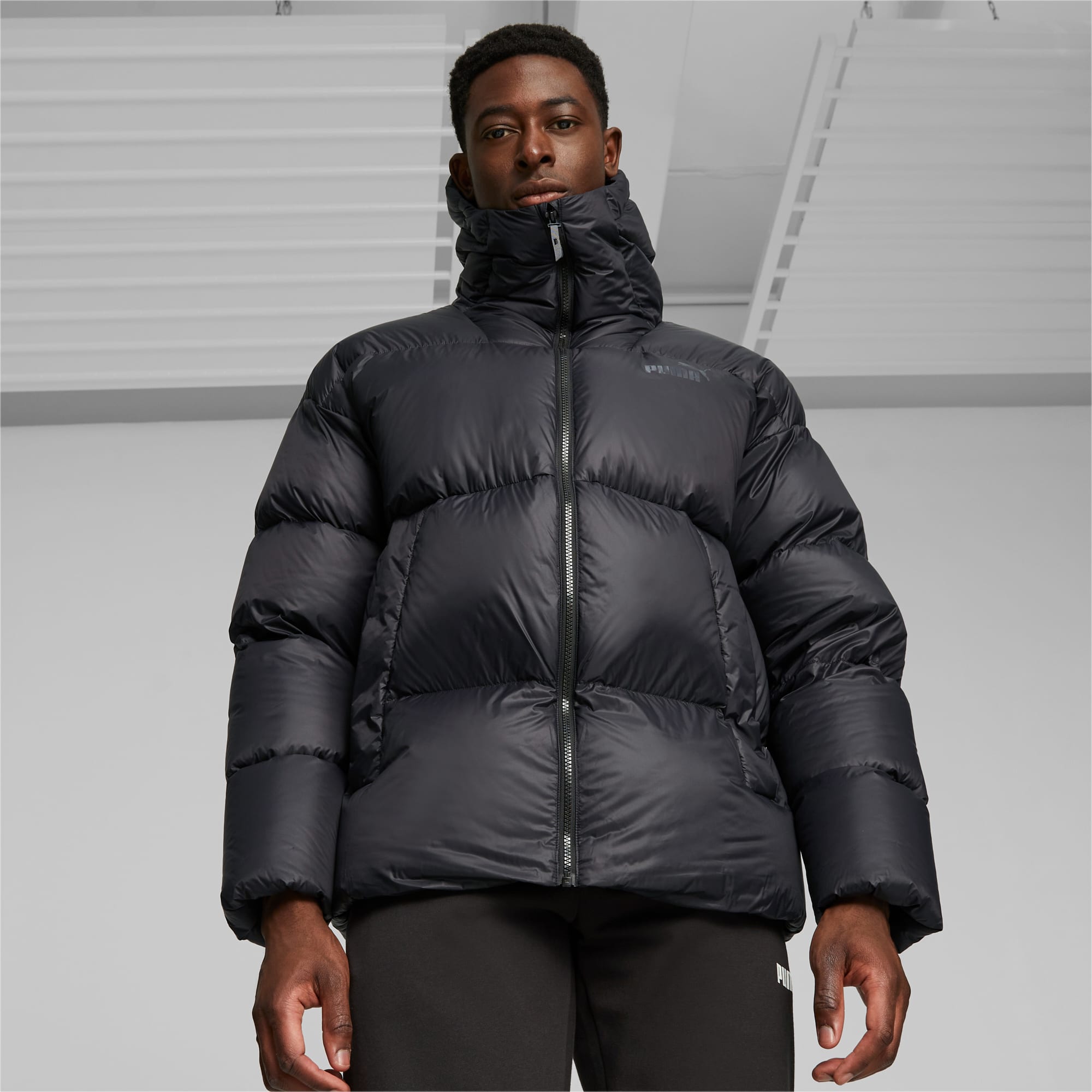 Men's Hooded Ultra Down Puffer Jacket, PUMA Black