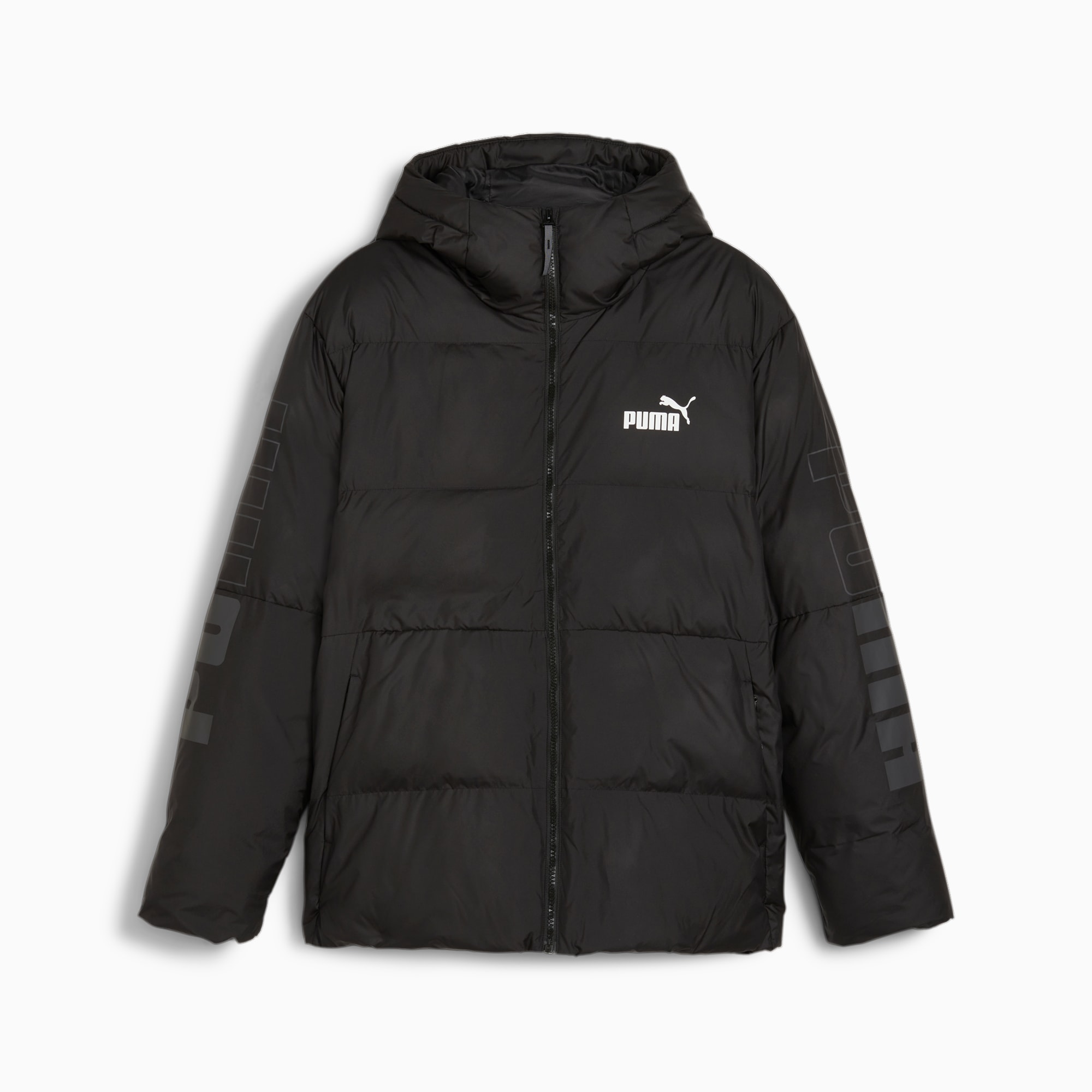 Puma packable hooded shop jacket in black 85162101