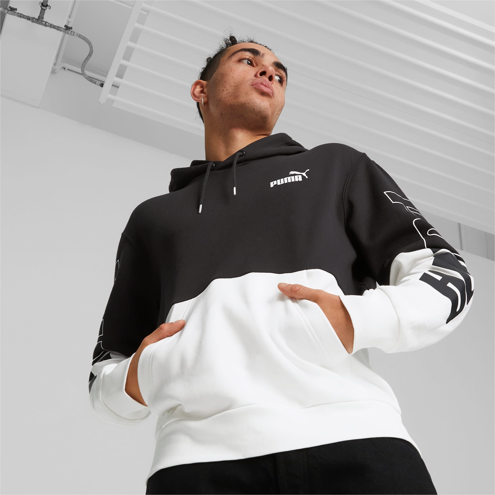 Mens black puma jumper top