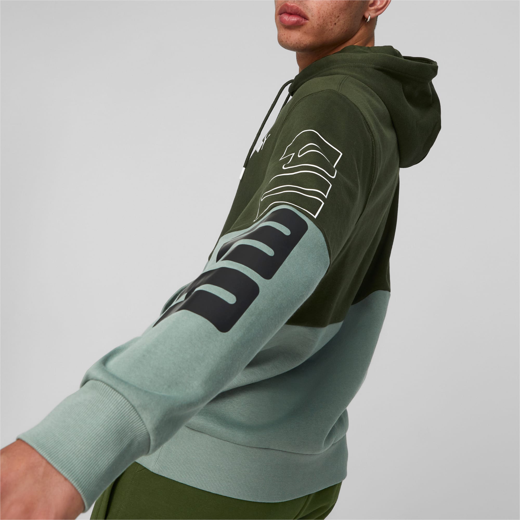 Puma color block mens long sleeve hoodie hot sale