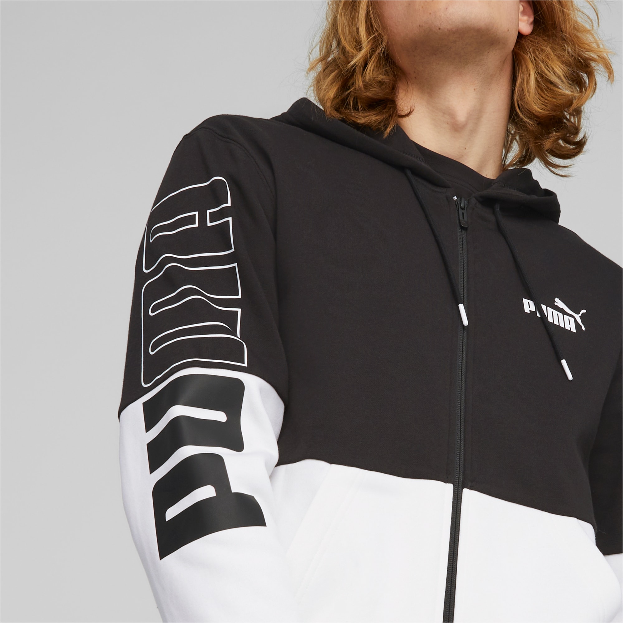 Puma black and white hoodie deals
