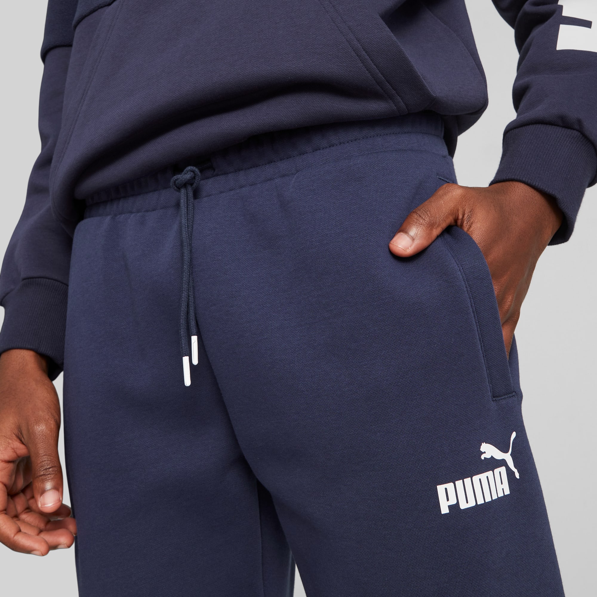 Navy blue puma sweatpants hot sale