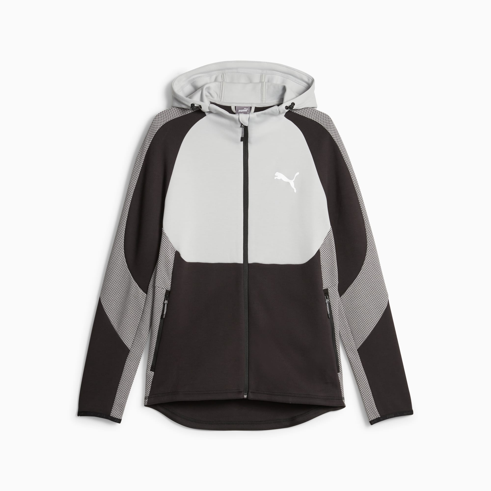 EVOSTRIPE Full Zip Men s Hoodie Men Concrete Gray PUMA SHOP ALL PUMA PUMA