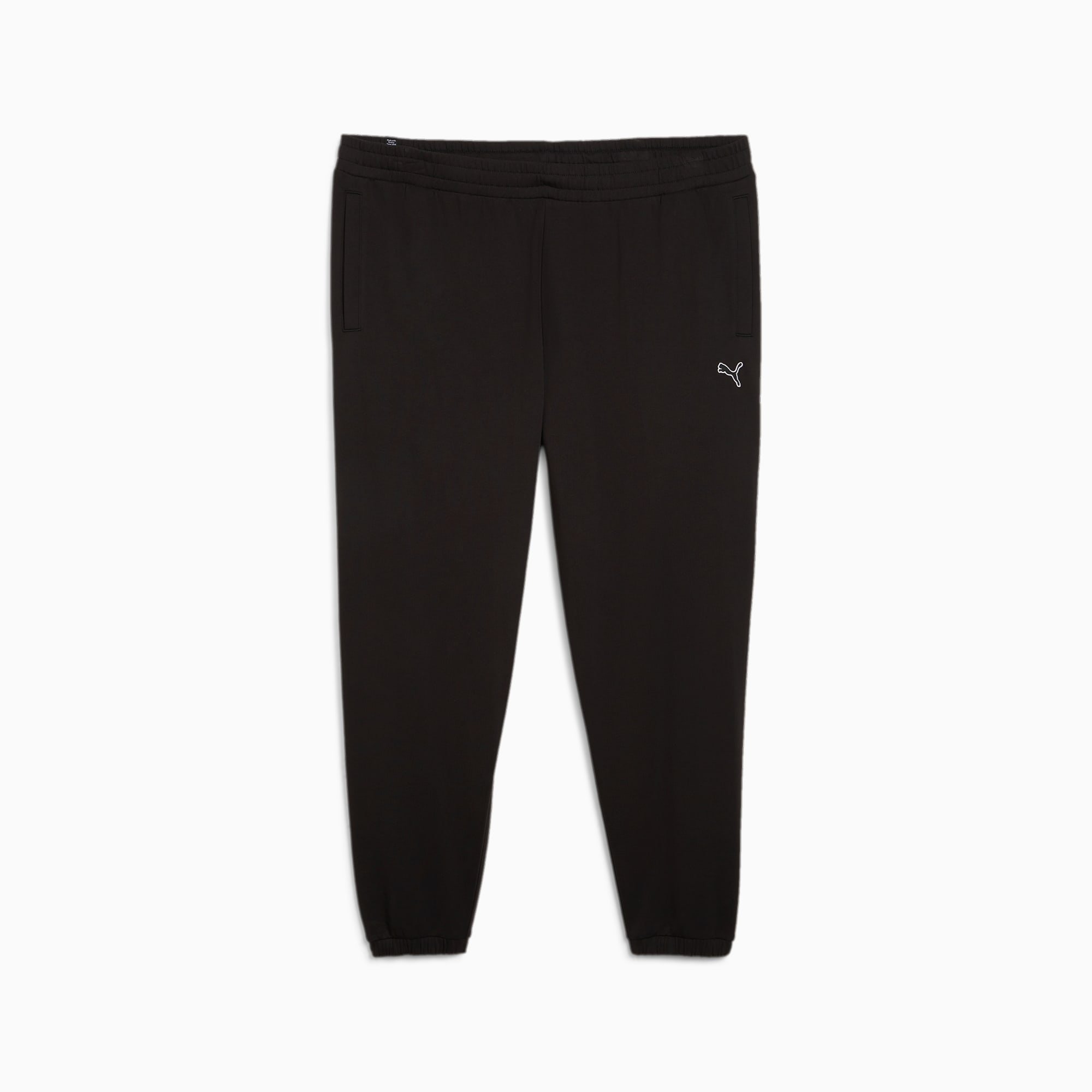 Solid black joggers discount