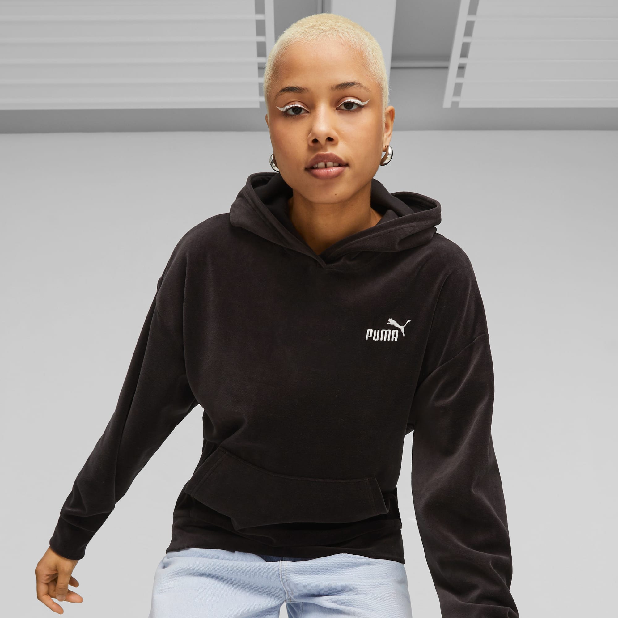 Essentials Elevated Velour Women's Hoodie | PUMA