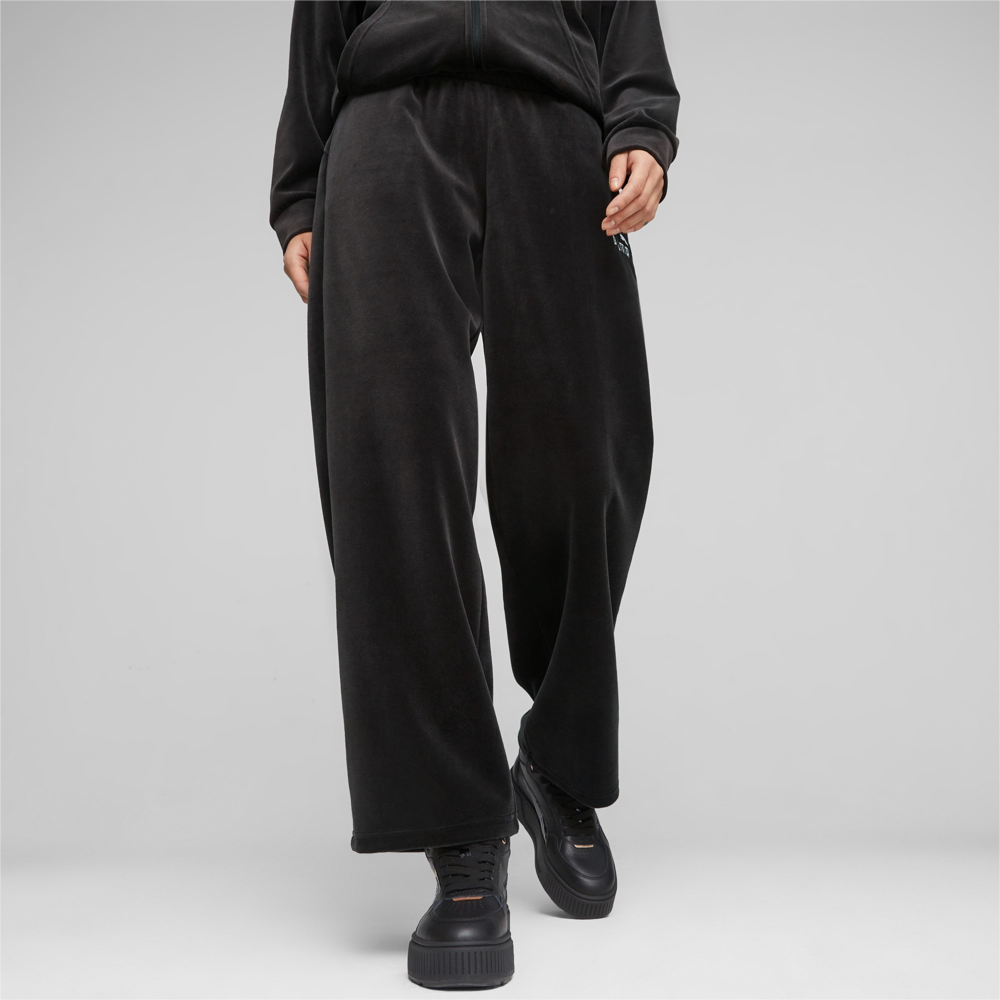 Wide-leg Pants - Black - Men