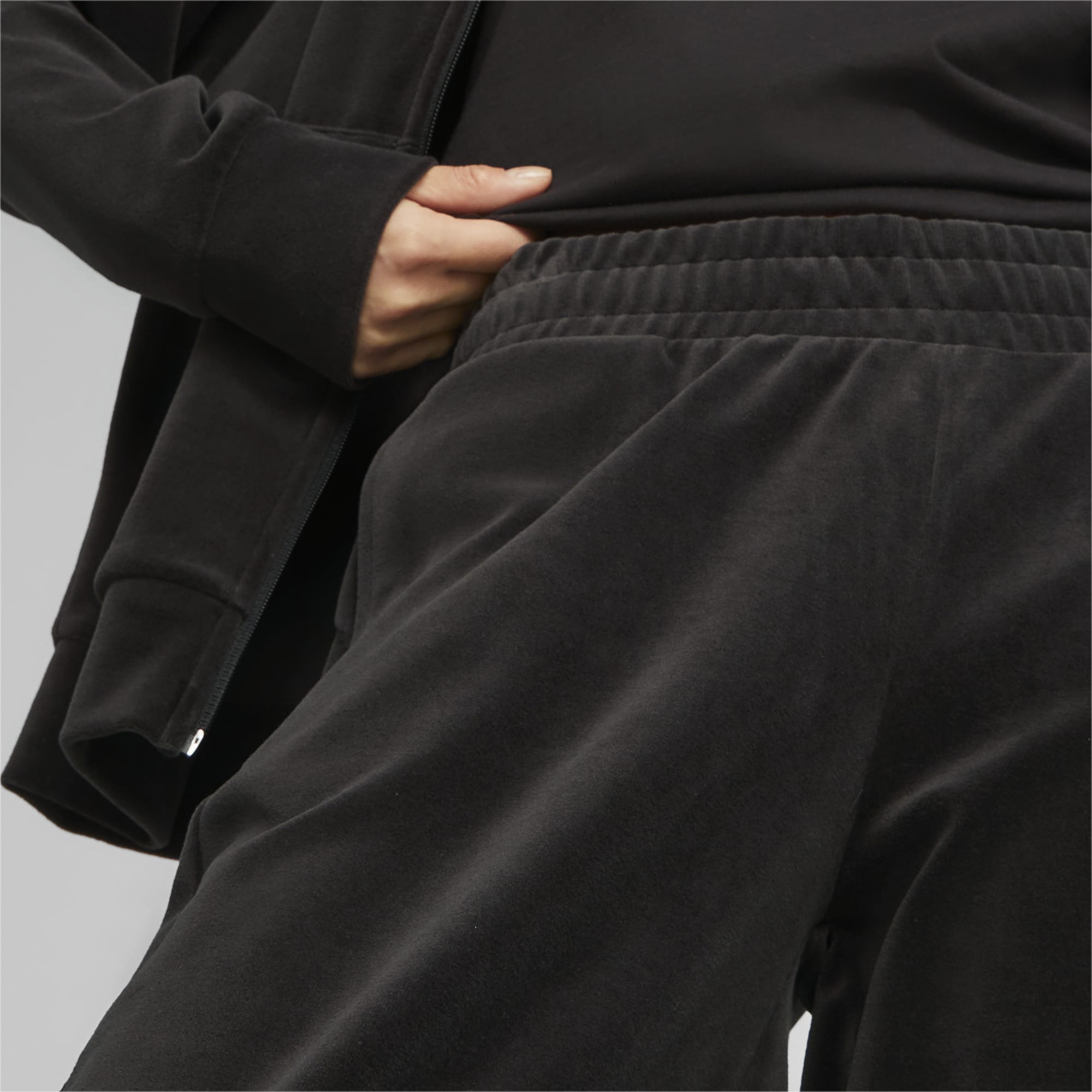 Pants Essentials Straight Velour PUMA Elevated Women\'s | Leg